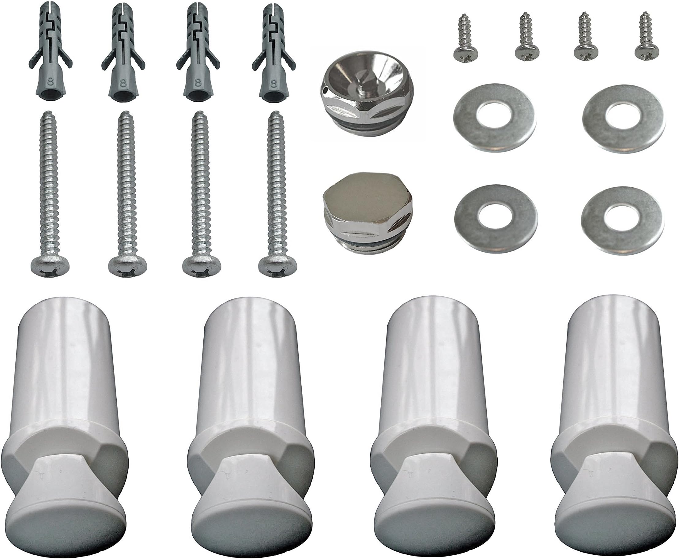 Kudox 5060235341540 Towel Rail Bracket Set, White