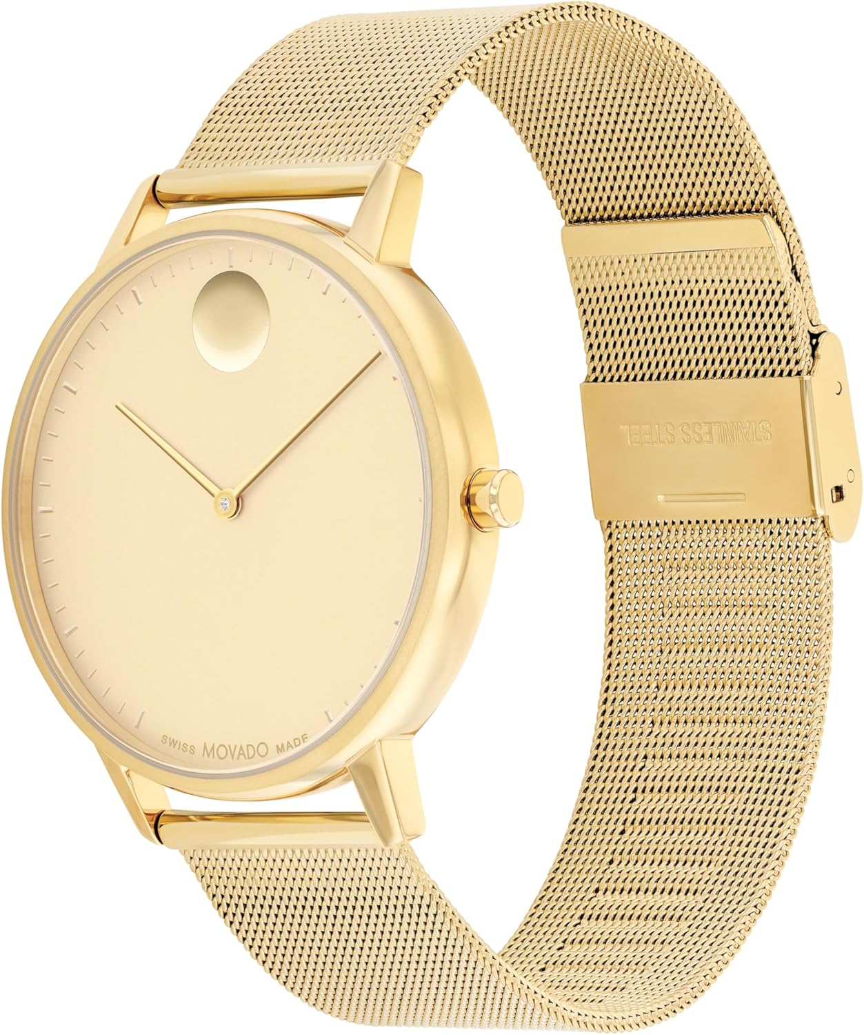 Movado Face Men's Luxury Quartz Watch - Swiss Movement - Water Resistance 30 Meters (3ATM) - Elegant Timepiece - Gift for Him - 41mm - Image 2