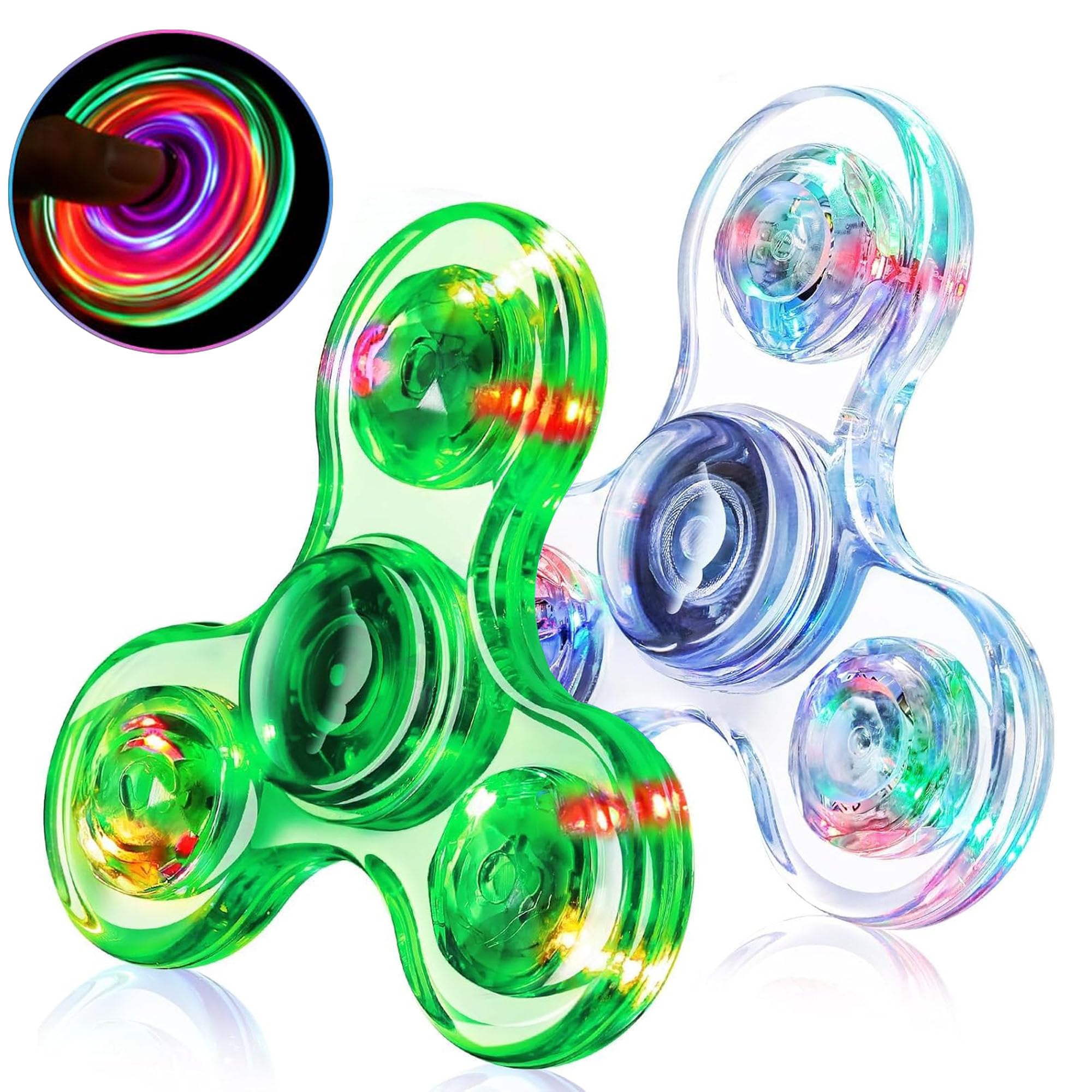 Amazon | Eitsevn ハンドスピナー 光る おもちゃ 【2個入り】 子供用