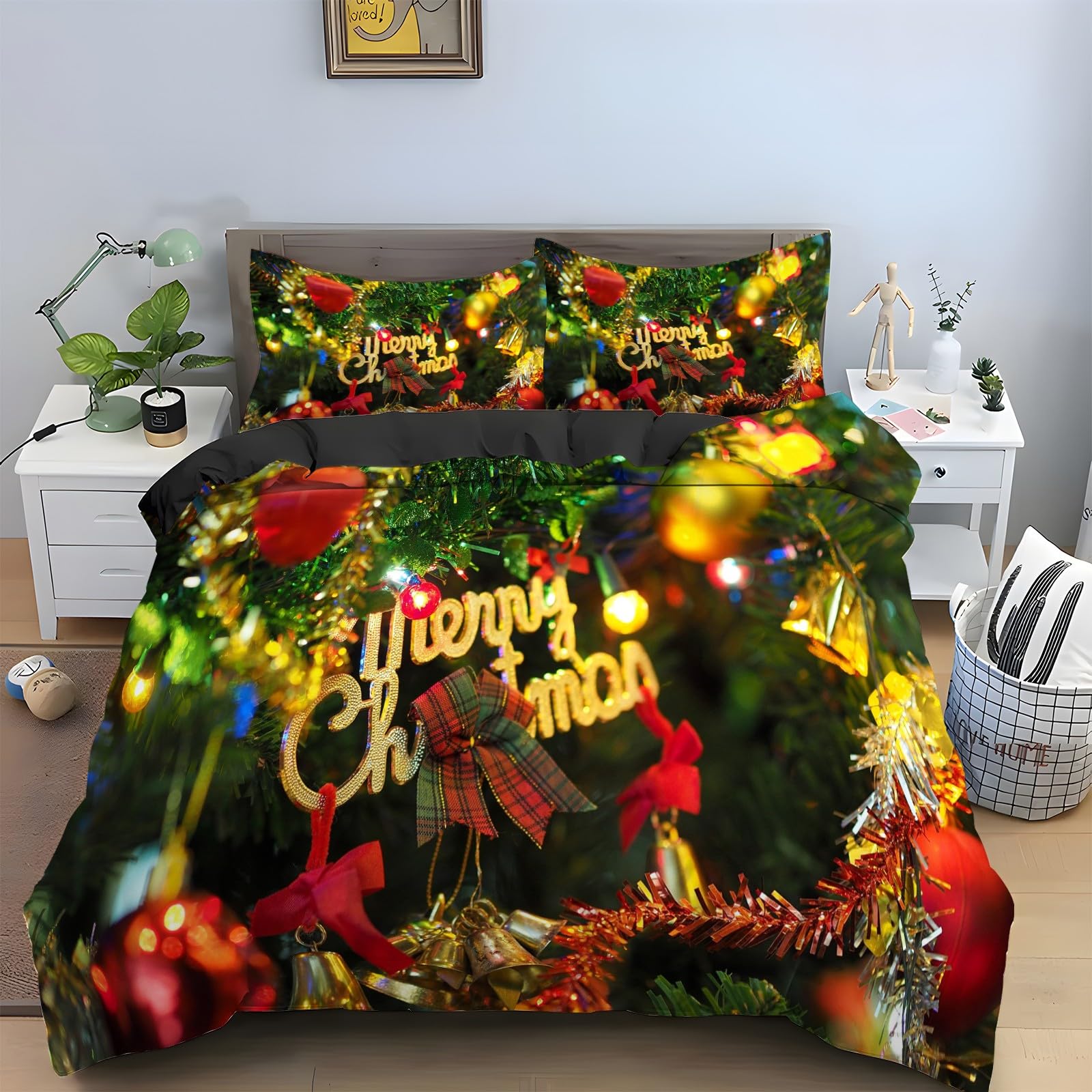 Parure de lit 220x240 lanternes, l'ensemble de literie parfait comme cadeau de Noël