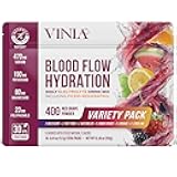 VINIA Resveratrol Electrolyte Hydration Powder Mix, Sampler Pack | Boost Blood Flow & Circulation | Sea Salt, Coconut Water Potassium, Magnesium, Informed Sport Certified, 30 Sticks