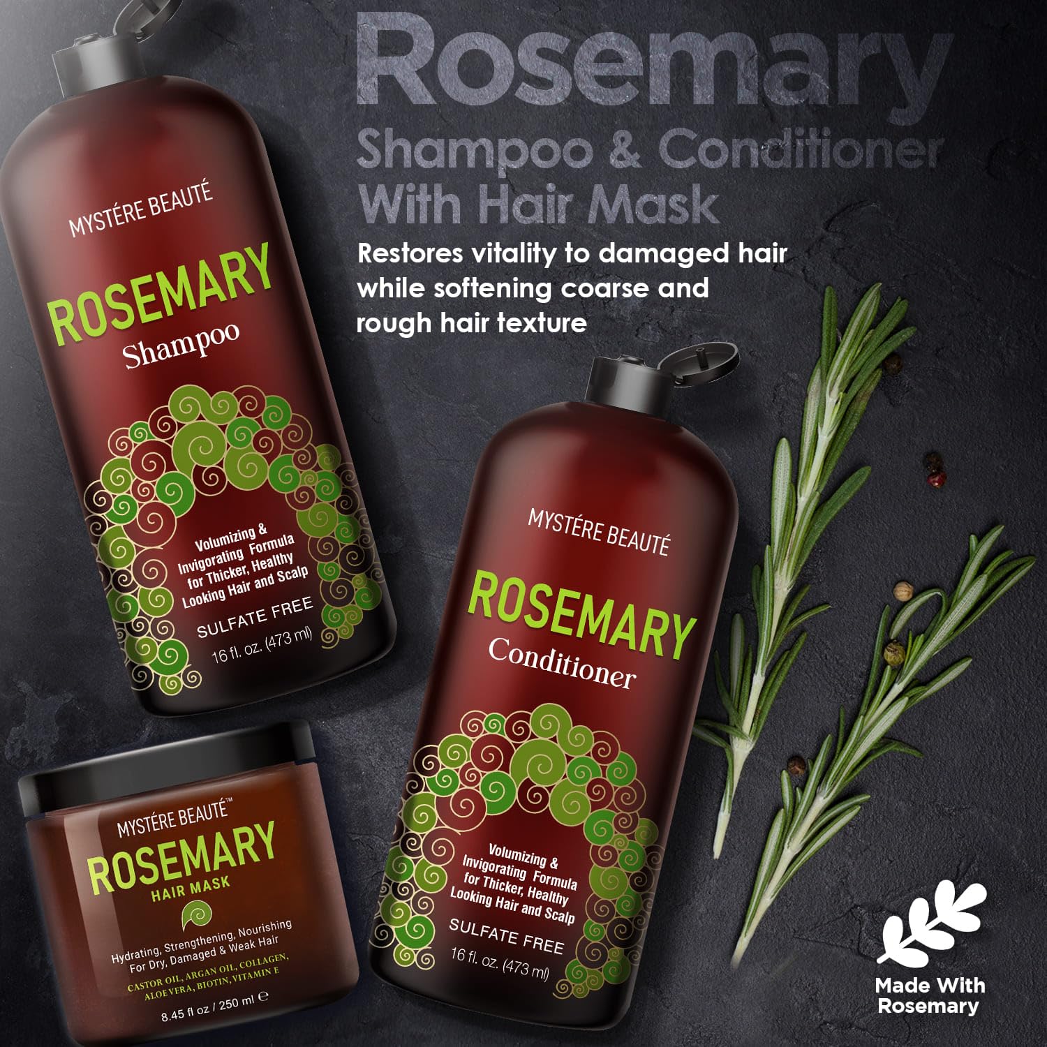 Rosemary Shampoo, Gifts for Women, Unique Gifts for Women, Best Friend Birthday Gifts, Funny Birthday Gifts for Women,Friendship Gifts for Women Friends, Rosemary Shampoo and Conditioner & Hair Mask - Image 5
