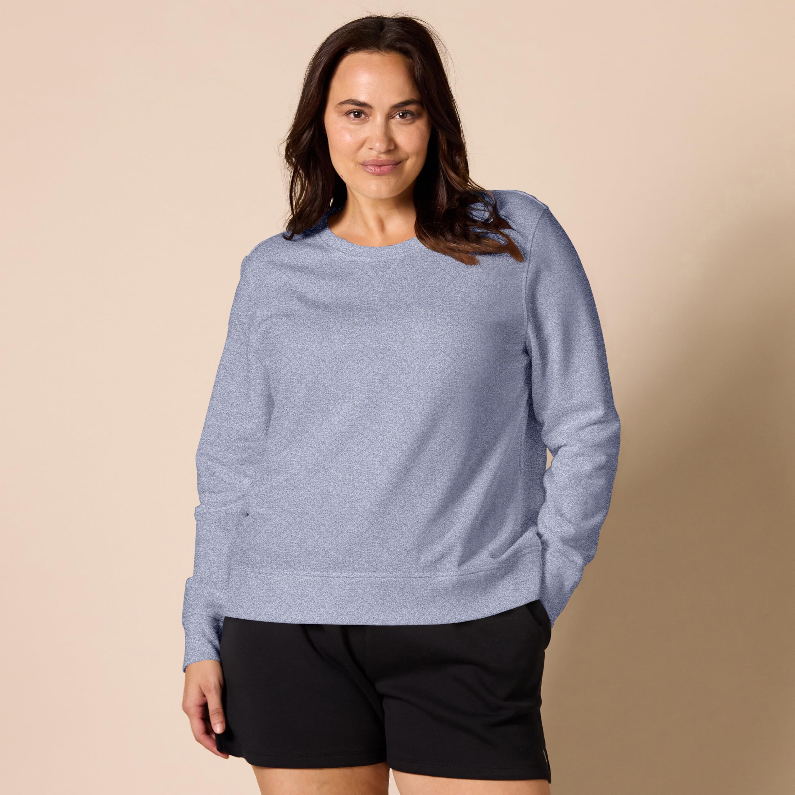 Amazon Essentials Mujer Sudadera con Cuello Redondo de Forro Polar (Disponible en Tallas Grandes)