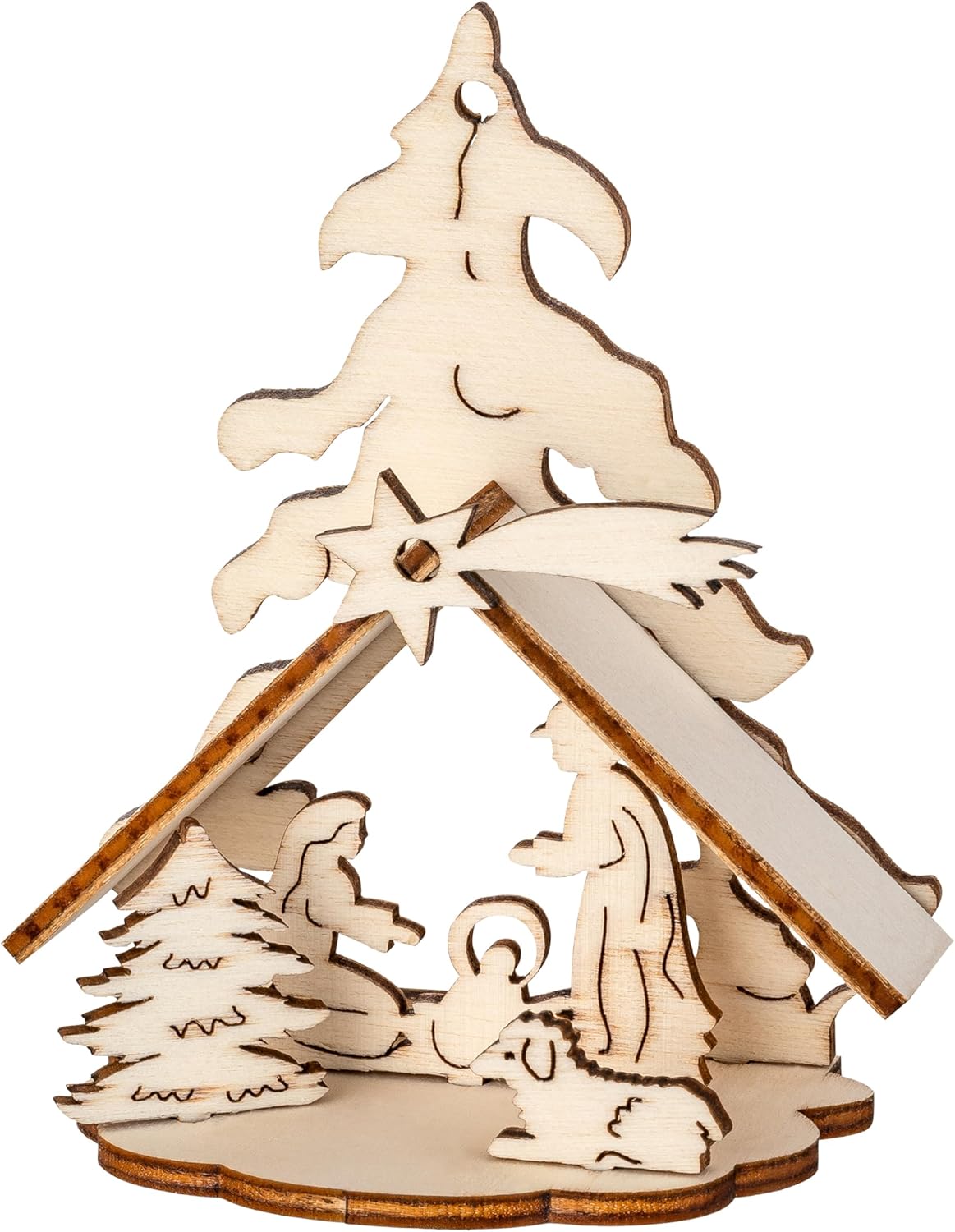 Handmade MINI Wooden Nativity Scene Imported from South Tyrol/Italy – Must-Have Christmas Table Crib with Genuine Craftsmanship (Approx. 3.15 inches). As Sold on Famous German Christmas Markets