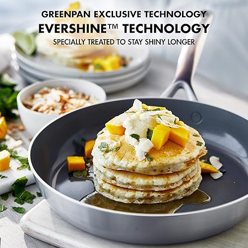 Miniatura 4 de GreenPan GP5 Vista - Juego de ollas y sartenes de acero inoxidable de 5 capas de 12 piezas, cerámica saludable antiadherente sin PFAS, inducción,