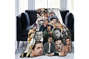 Sebastian Stan Super Soft Comfortable Fleece Blanket