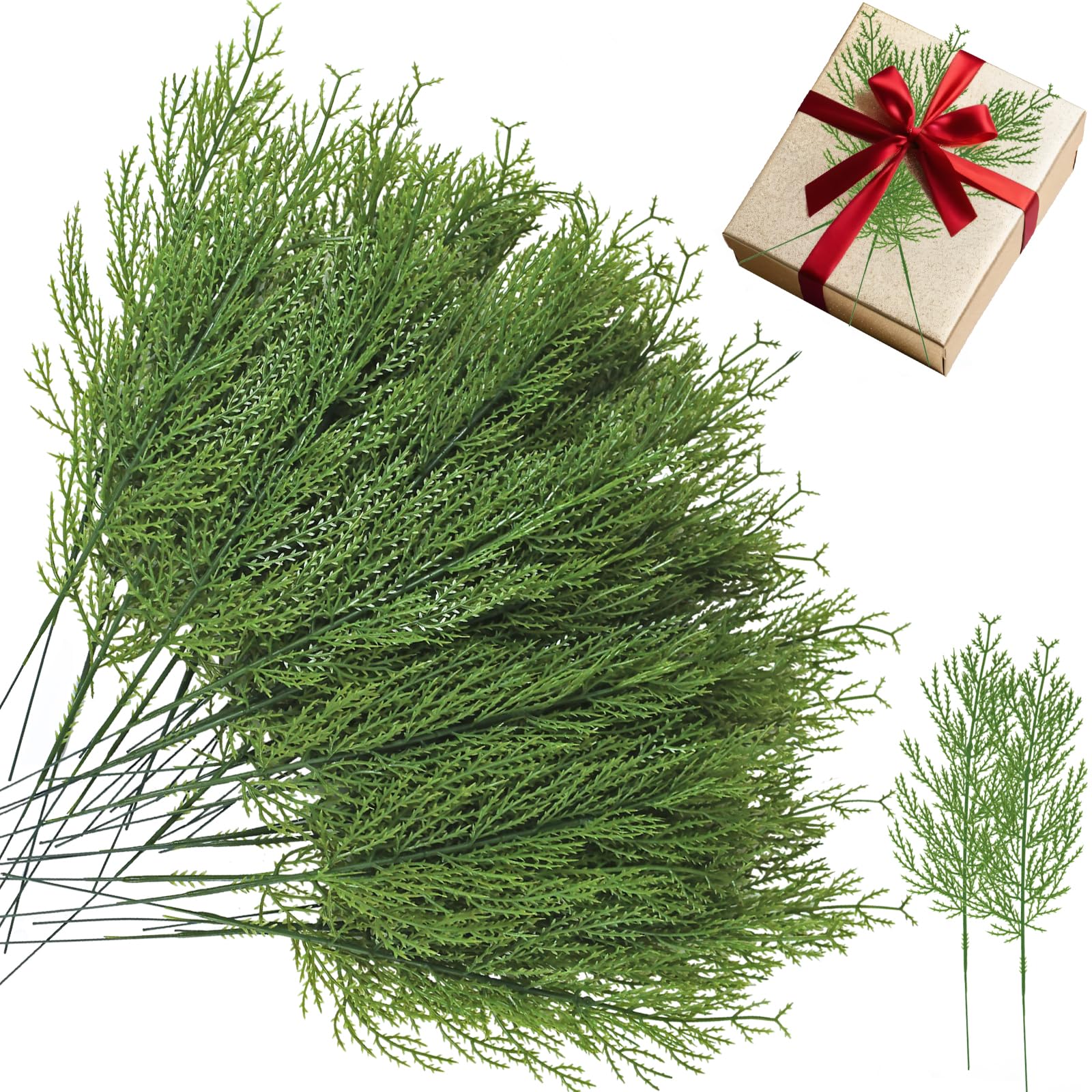 Kinisty 100 Pcs Artificial Plants Pine Needles Branches