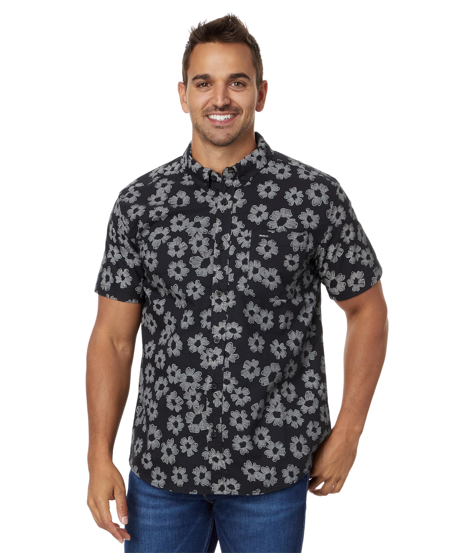 RVCA Manica Corta Elasticizzata da Uomo That'll Do
