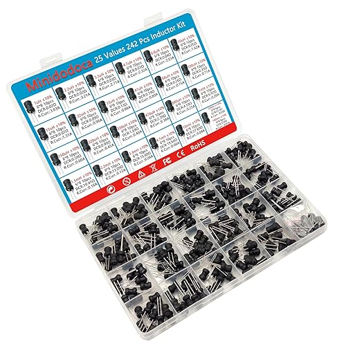 Vista 15 de Kit de inductores de anillo de color minidodoca 30 valores 300 piezas de 1 uH a 4.7 mH 0.5 W 1/2 W, kit surtido de 10% de tolerancia 0410
