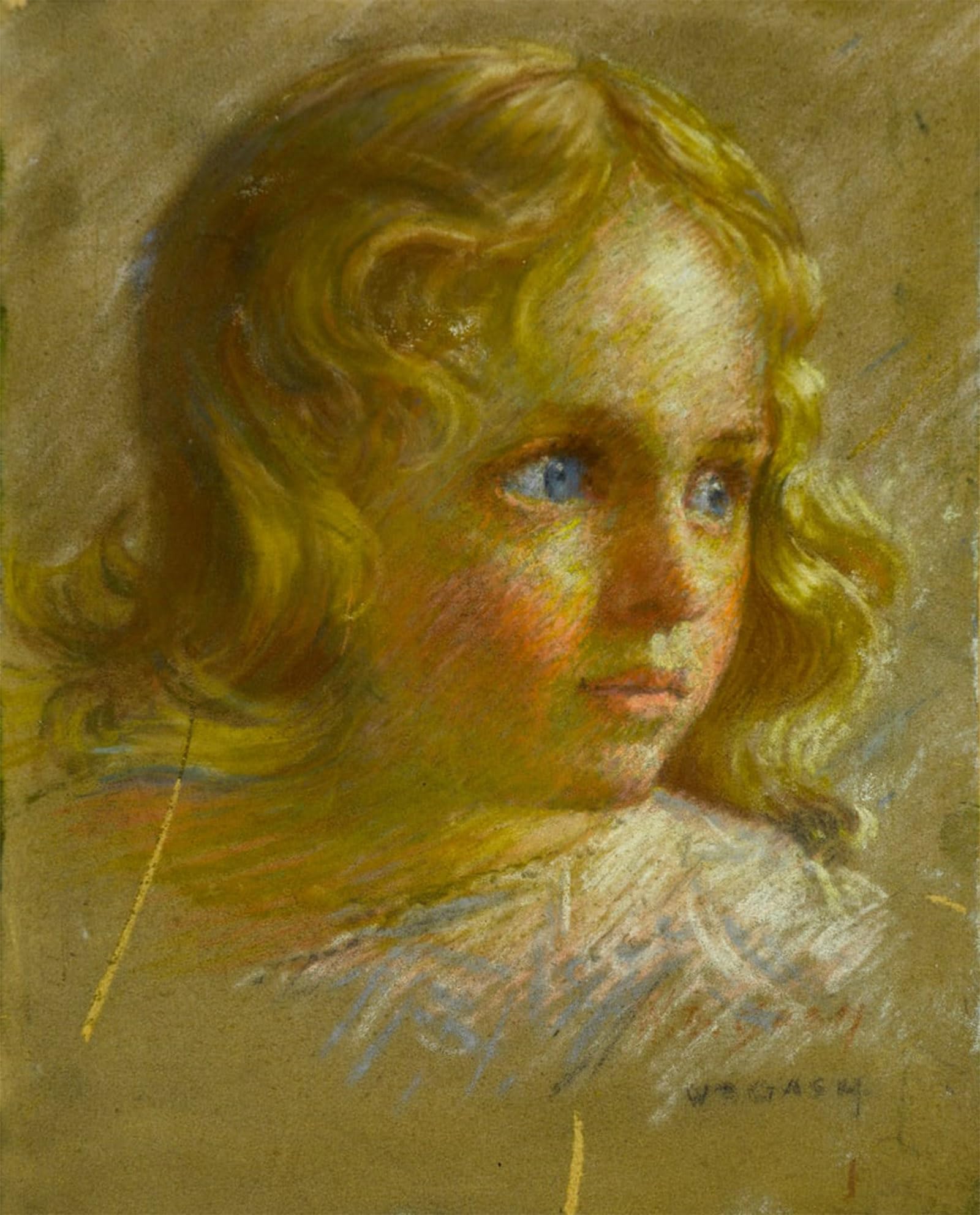 SERENDIPITP Aesthetic Poster Photo Wall Print Retro Picture Portrait of a Young Girl by Walter Bonner Gash Modern Wall Artwork for Home Decor 60x90cm
