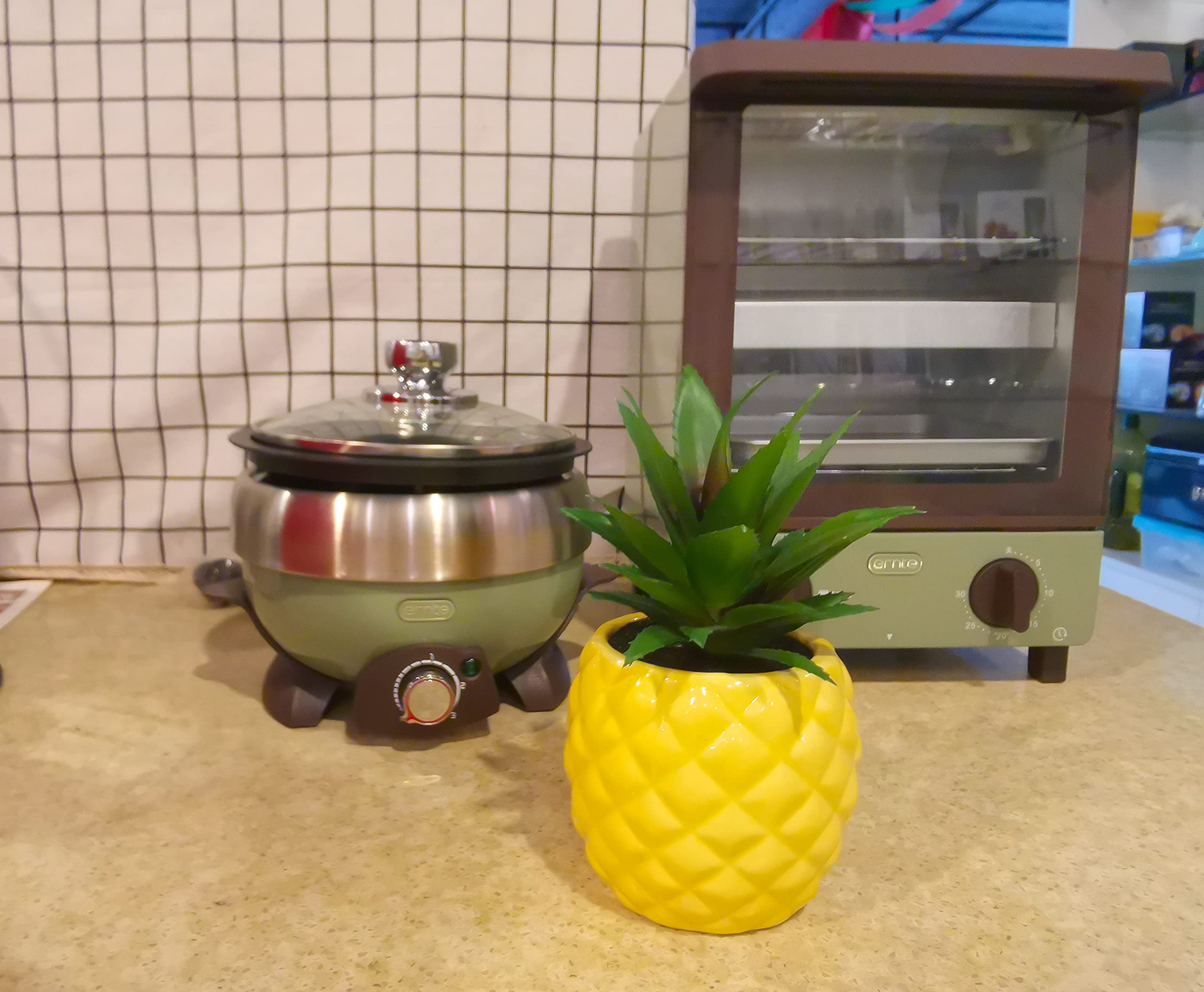 Indoor Decorative Artificial Green Grass Plants in Pot for Home Office Decor Ali