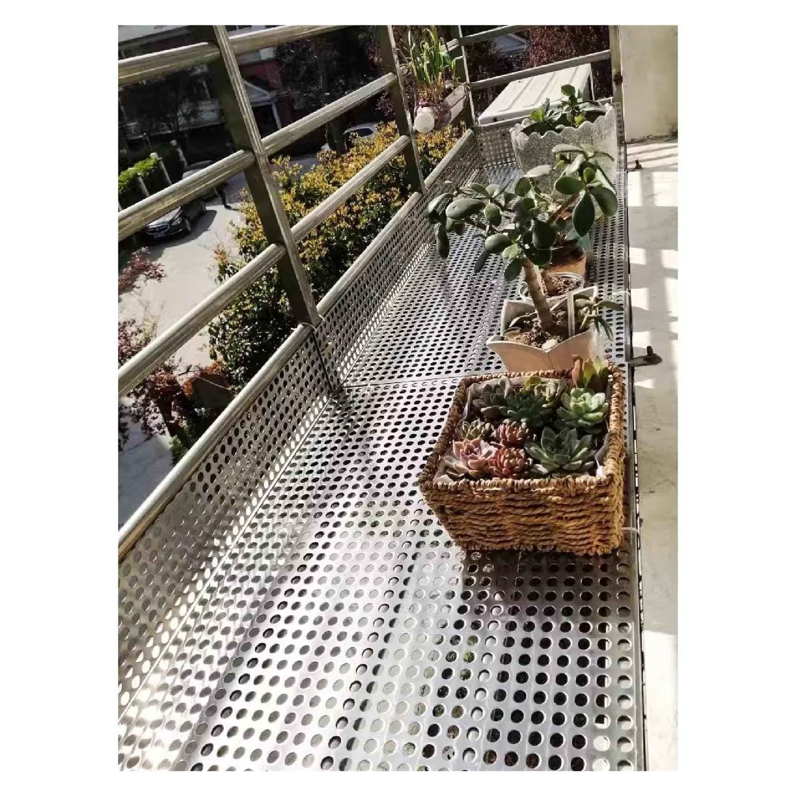 Plaque perforée inox 304 filet sécurité balcon et fenêtres