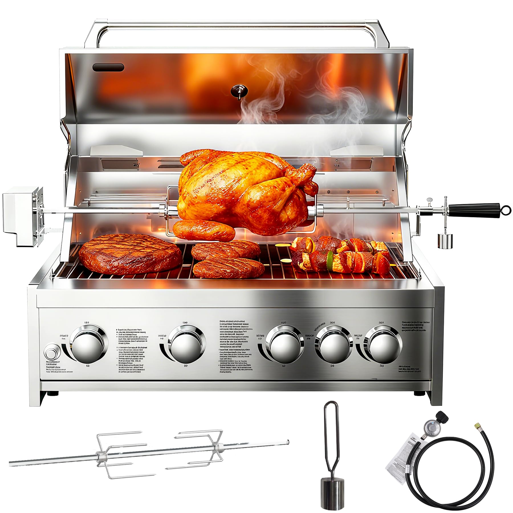 Amazon.com : BODEGA 30 Inch 5-Burner Propane Gas Grill with