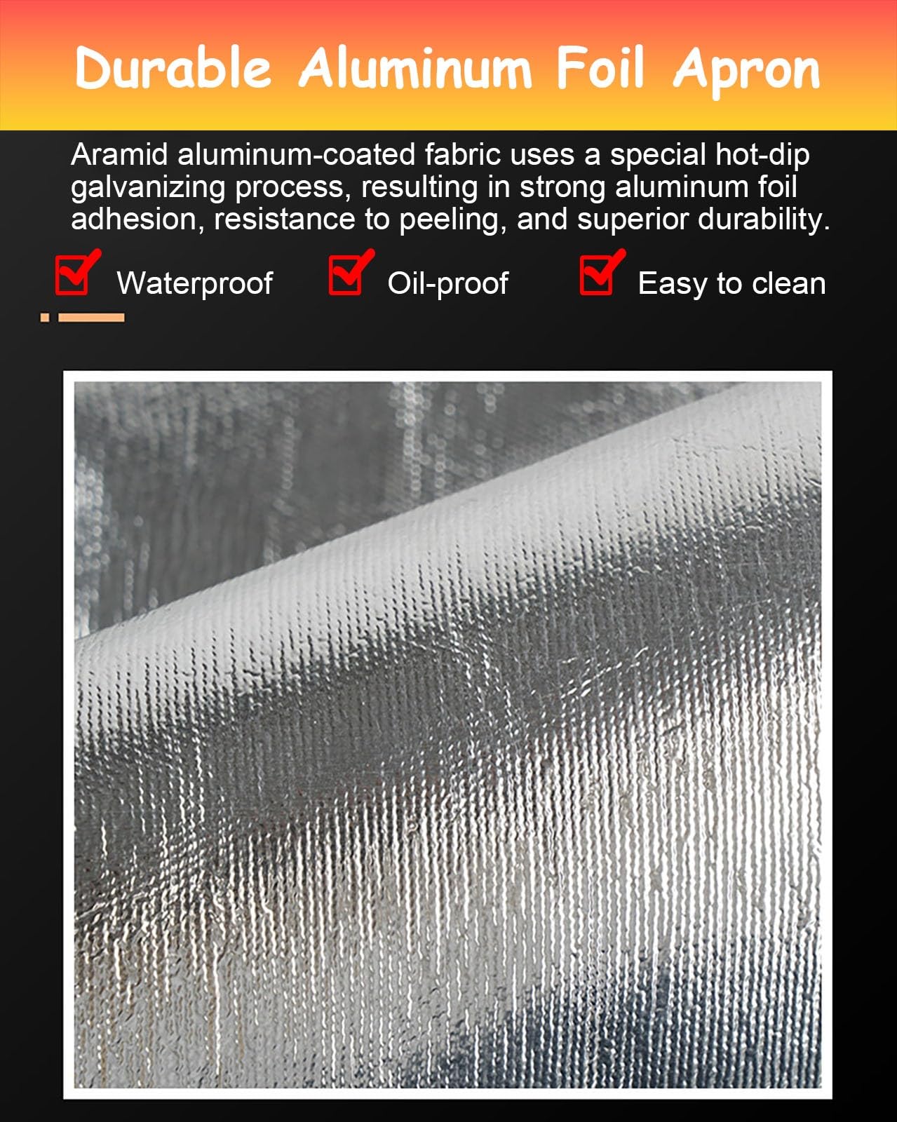 YXXSDP Papel de aluminio Delantal 1 2 5 10 Paquete con cordones, Delantal de papel de aluminio resistente a altas temperaturas, seguridad laboral y ropa protectora