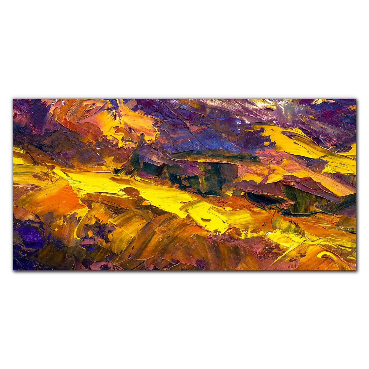Crédence de cuisine en verre trempé 140x70cm avec peinture jaune adhésive Coloray