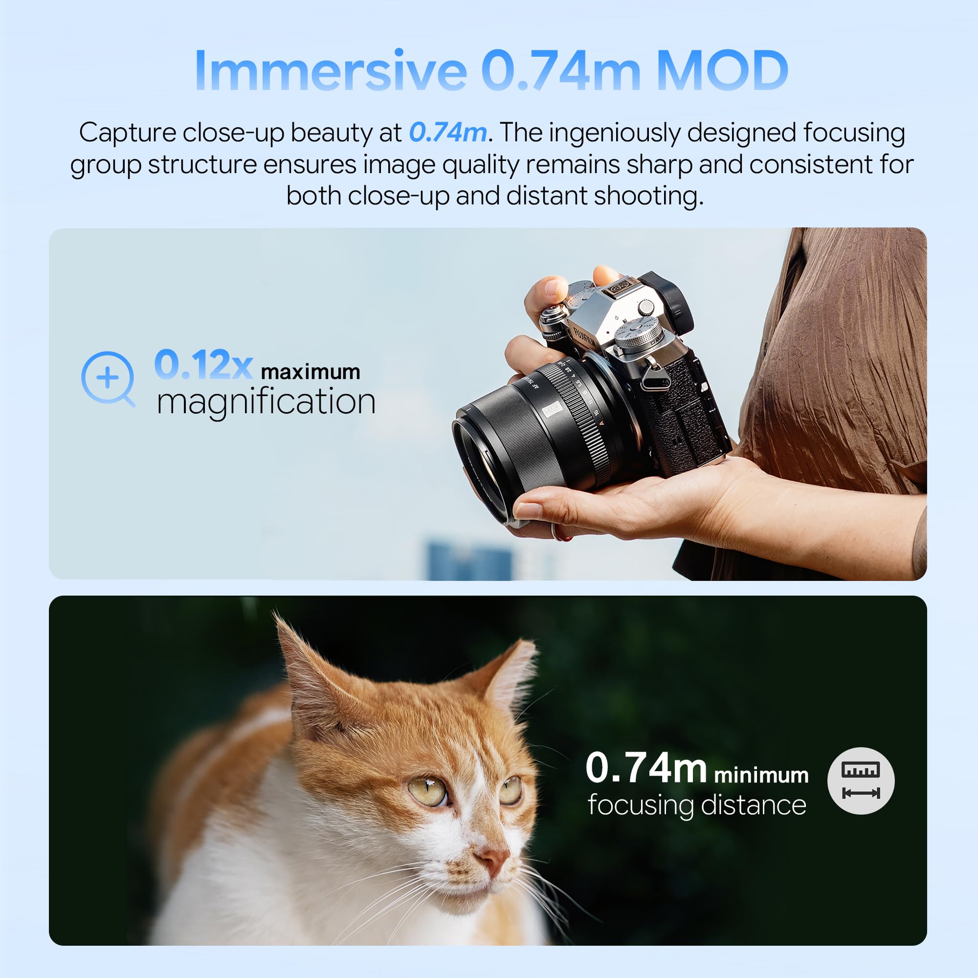 VILTROX AF 75mm F1.8 Evo APS-C Objectif à Mise au Point Automatique à Focale Fixe avec Grande Ouverture, Lentille Portrait pour Appareils Photo sans Miroir (pour Sony E)
