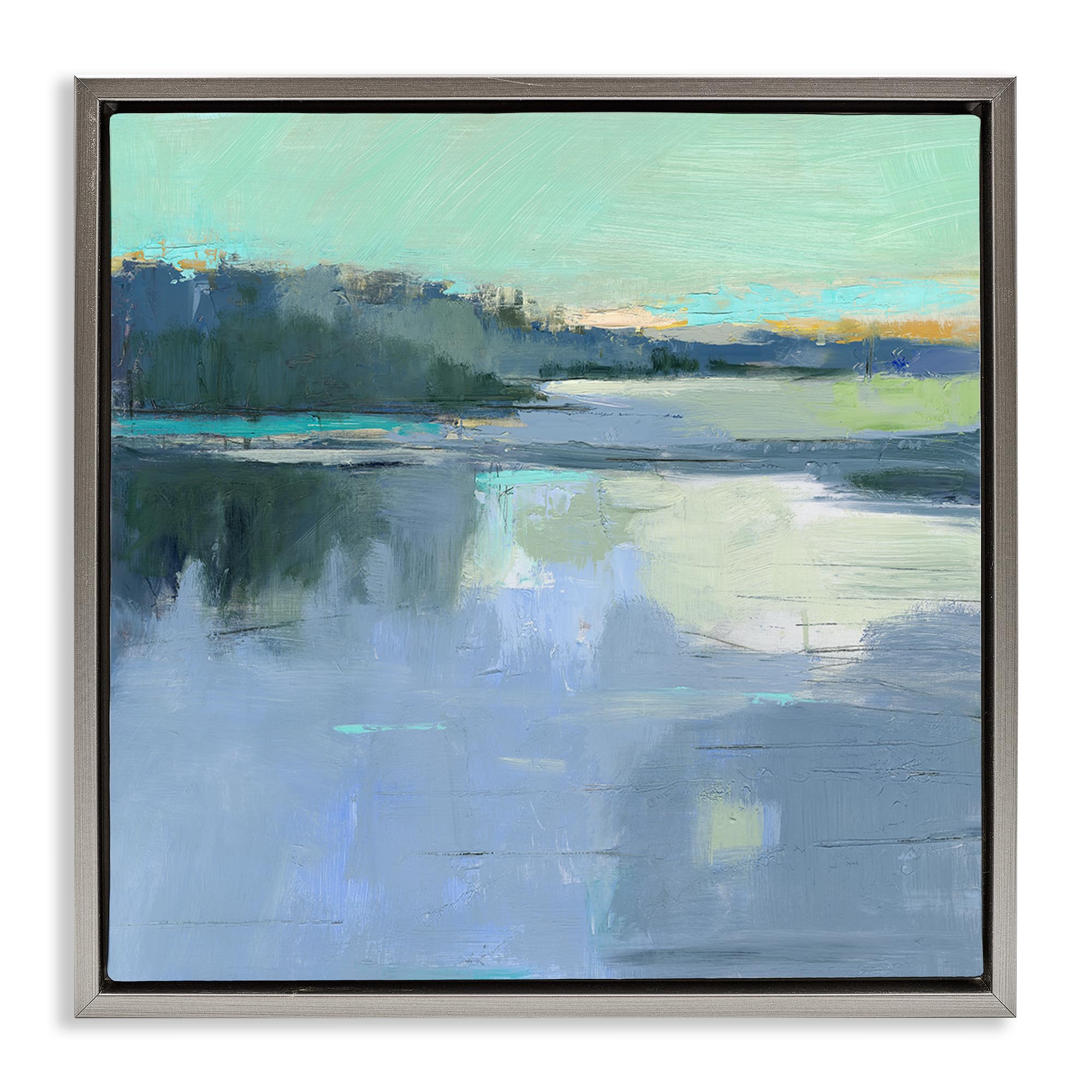 Stupell Industries Luster Gray (Matte) 'Brave Boat Harbor'| Floating Frame Canvas Art