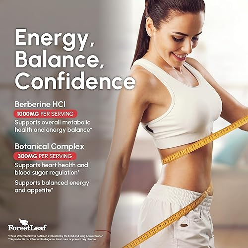 Miniatura 2 de Suplemento de berberina de 1300 mg por porción, 97% probado ultra alta potencia berberina HCl con canela de Ceilán, melón amargo y gimnasia,