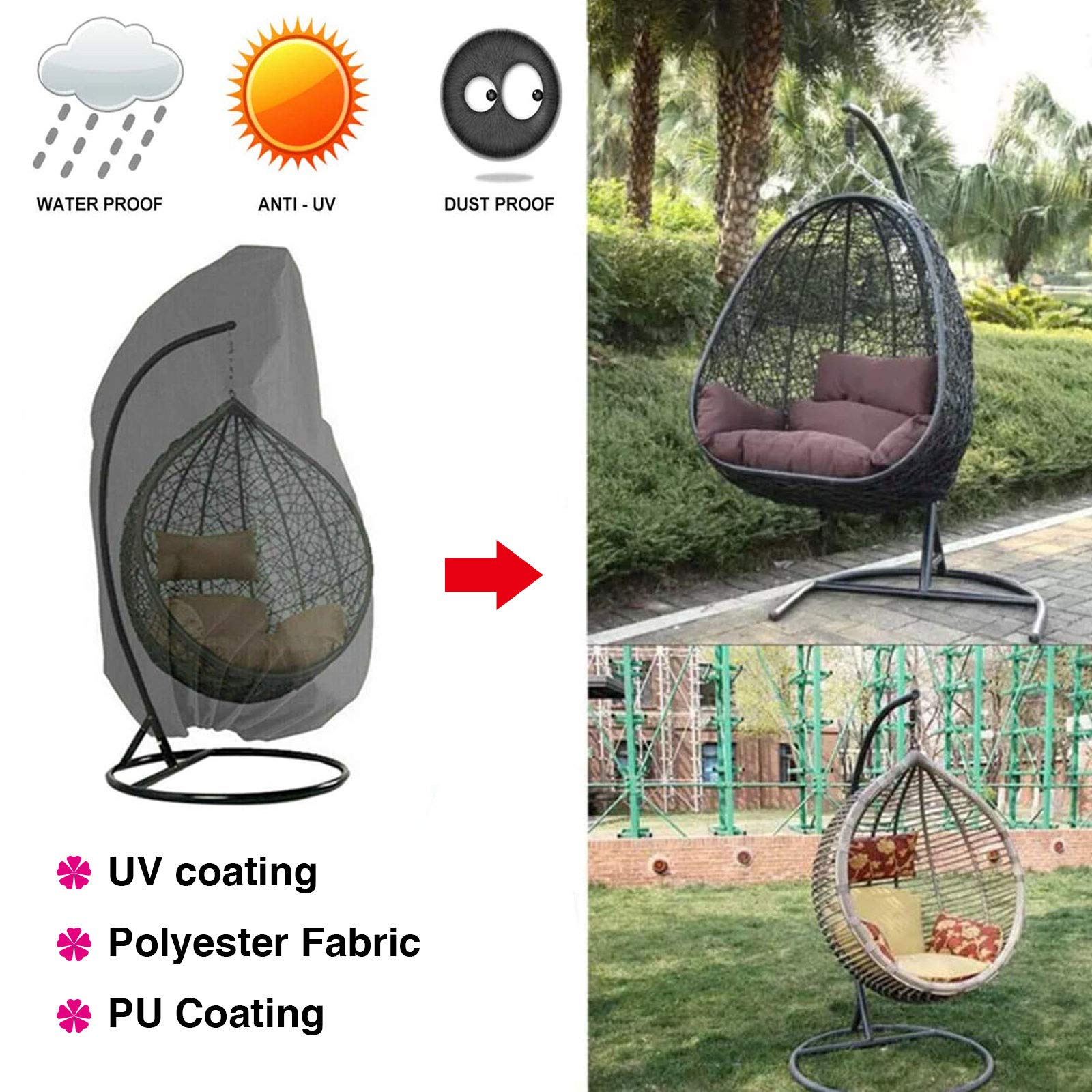 Copertura Impermeabile YUETTYY Per Sedia Sospesa, Oxford 420D Telo
