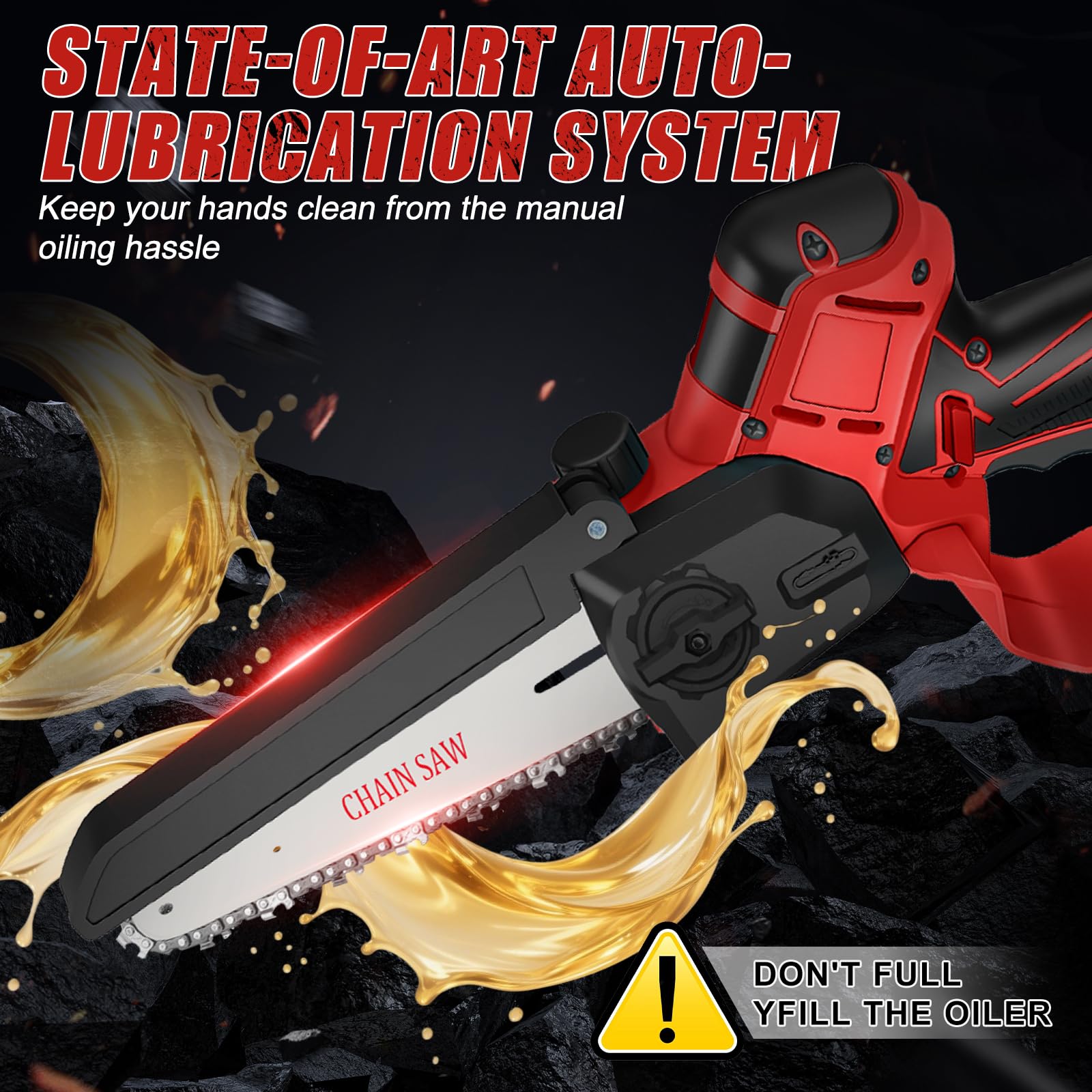 Motosega a batteria, tagliasiepi 3 in 1, compatibile con Milwaukee 18 V, senza batterie