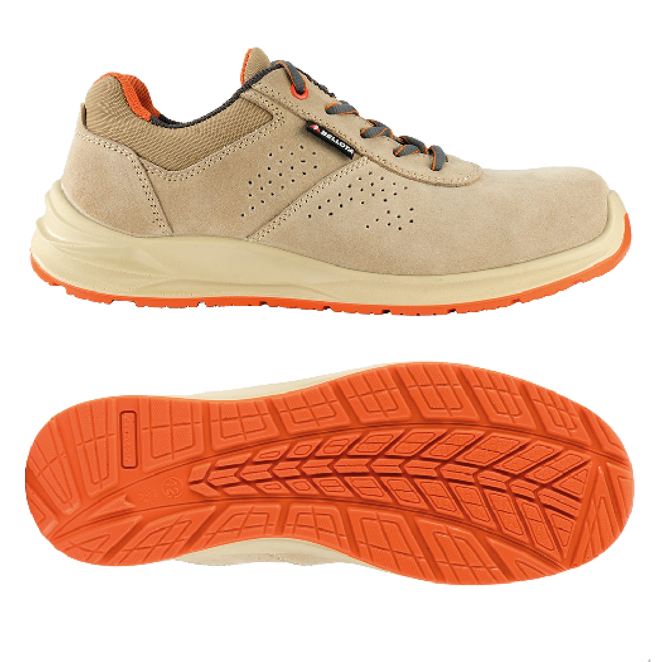 Bellota FTW02BS1P - Zapatilla de Seguridad Flex Dust S1P de Hombre y Mujer (Talla 47) de Serraje Transpirable, Ligero y Flexible