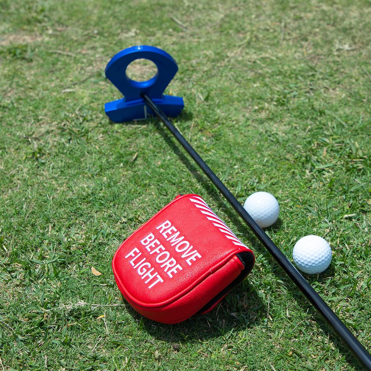 Golf Mallet Putter Cover Golf Headcover, Magnetic Closure Premium Leather Do Not 3Putt Golf Head Covers Fits Golf DF3 Putter Poker Ace Mallet Putter Headcover