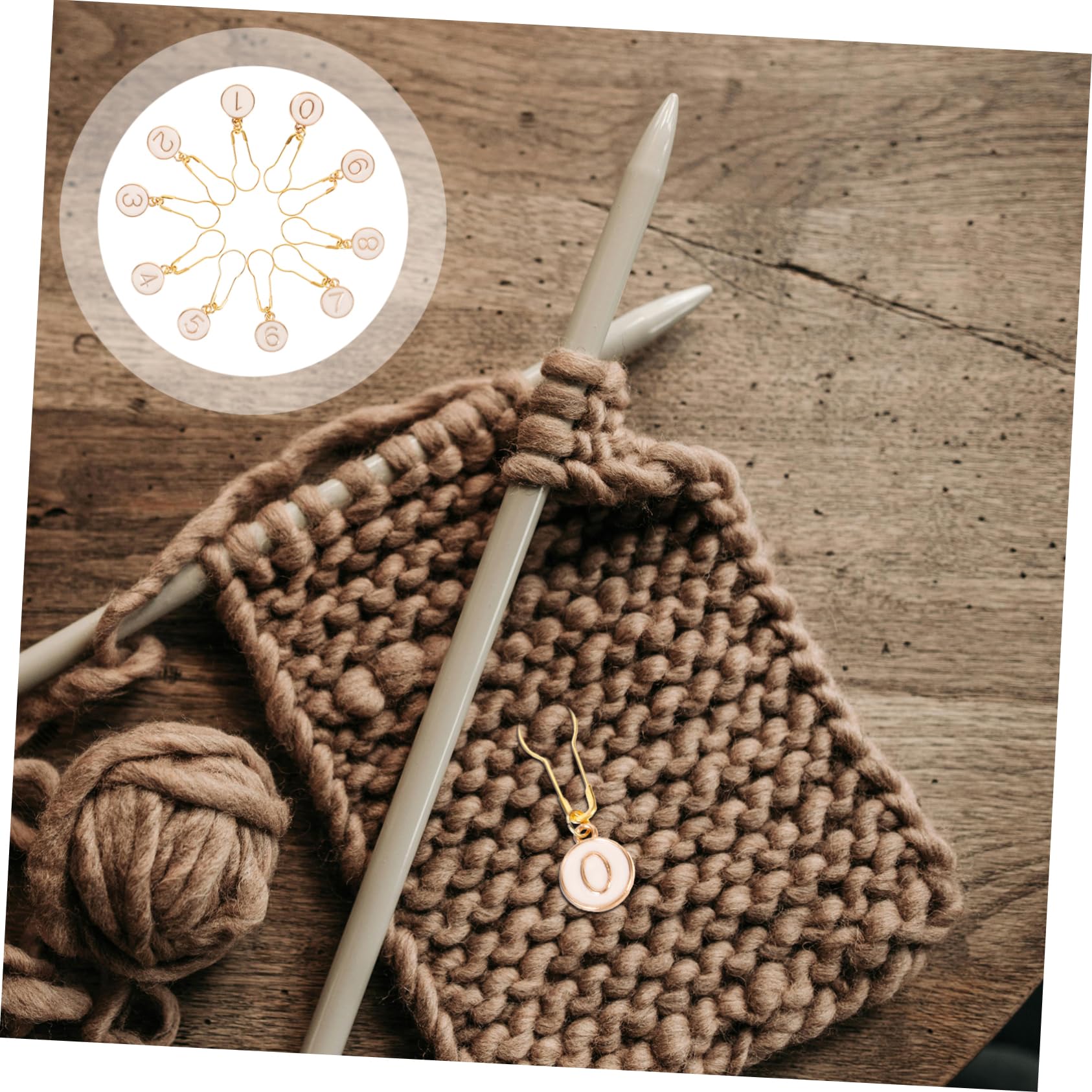 NUOBESTY 50piezas Marcadores De Puntos Aleación De Zinc Marcadores Metálicos Circulares Para Crochet y Costura Accesorios De Manualidades Para Tejer y Bordar