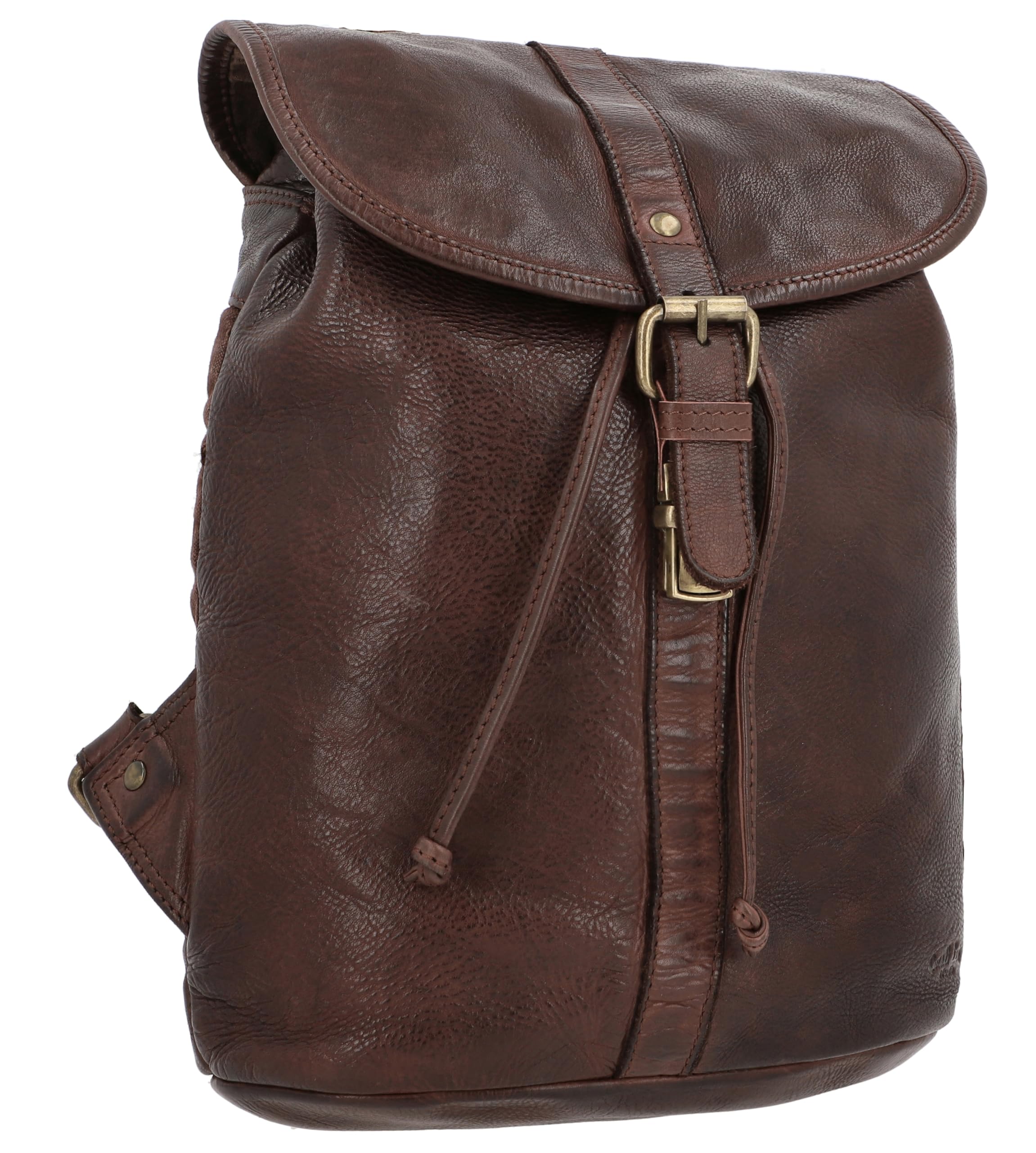 Gusti Lederrucksack Braun - Bennettt Damen und Herren Lederrucksack Cityrucksack 12L