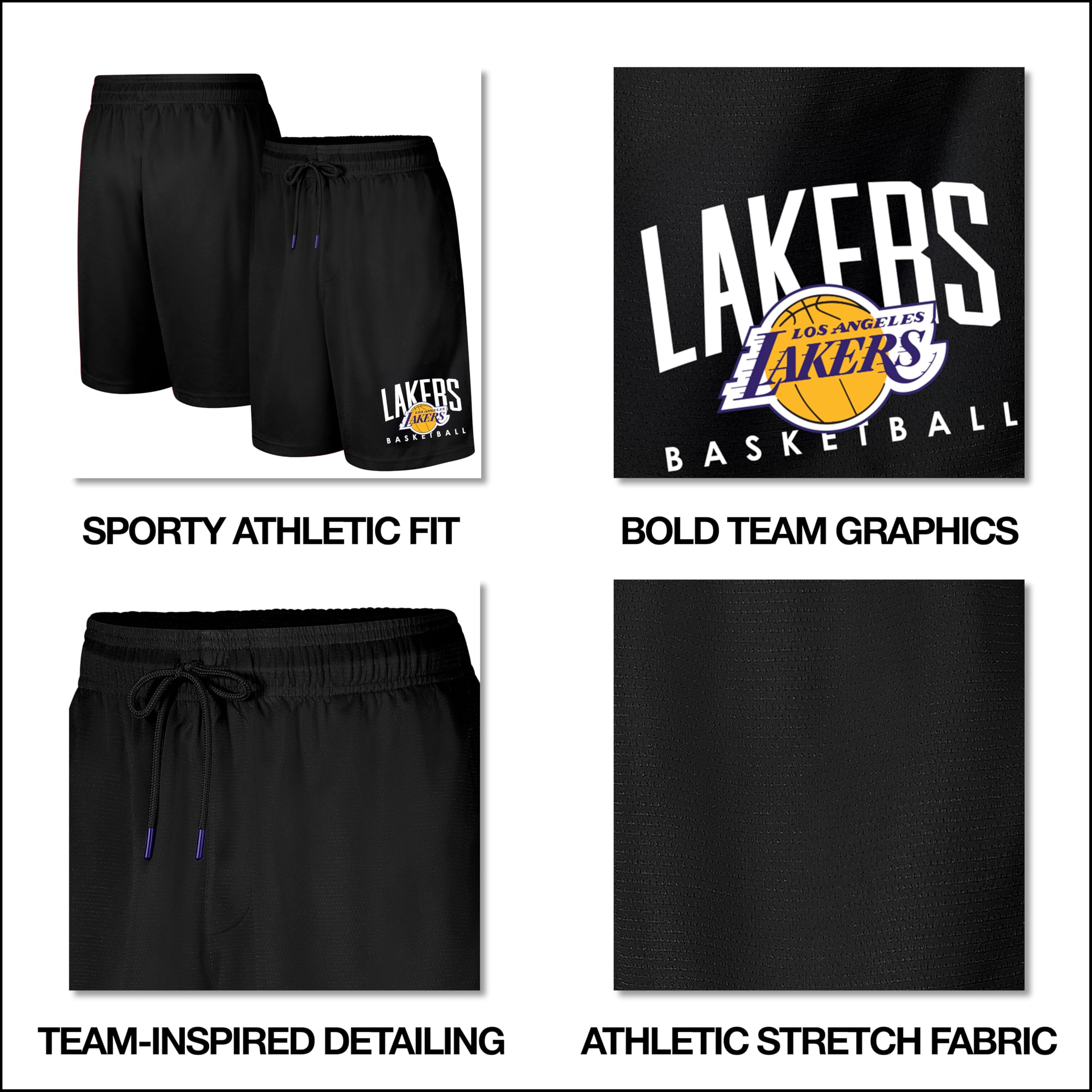 Ultra Game Pantalones cortos de baloncesto oficiales de la NBA Teamster para niños