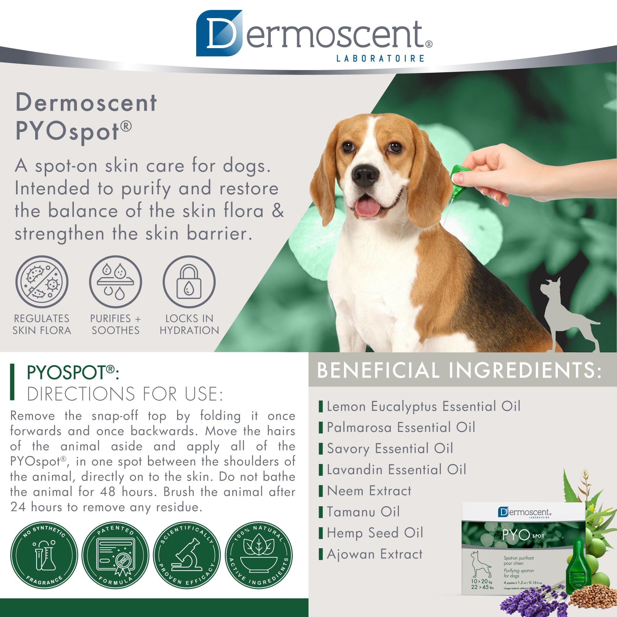 Dermoscent 920-7223 Pyospot 10Kg-20Kg para Perros 4Pip