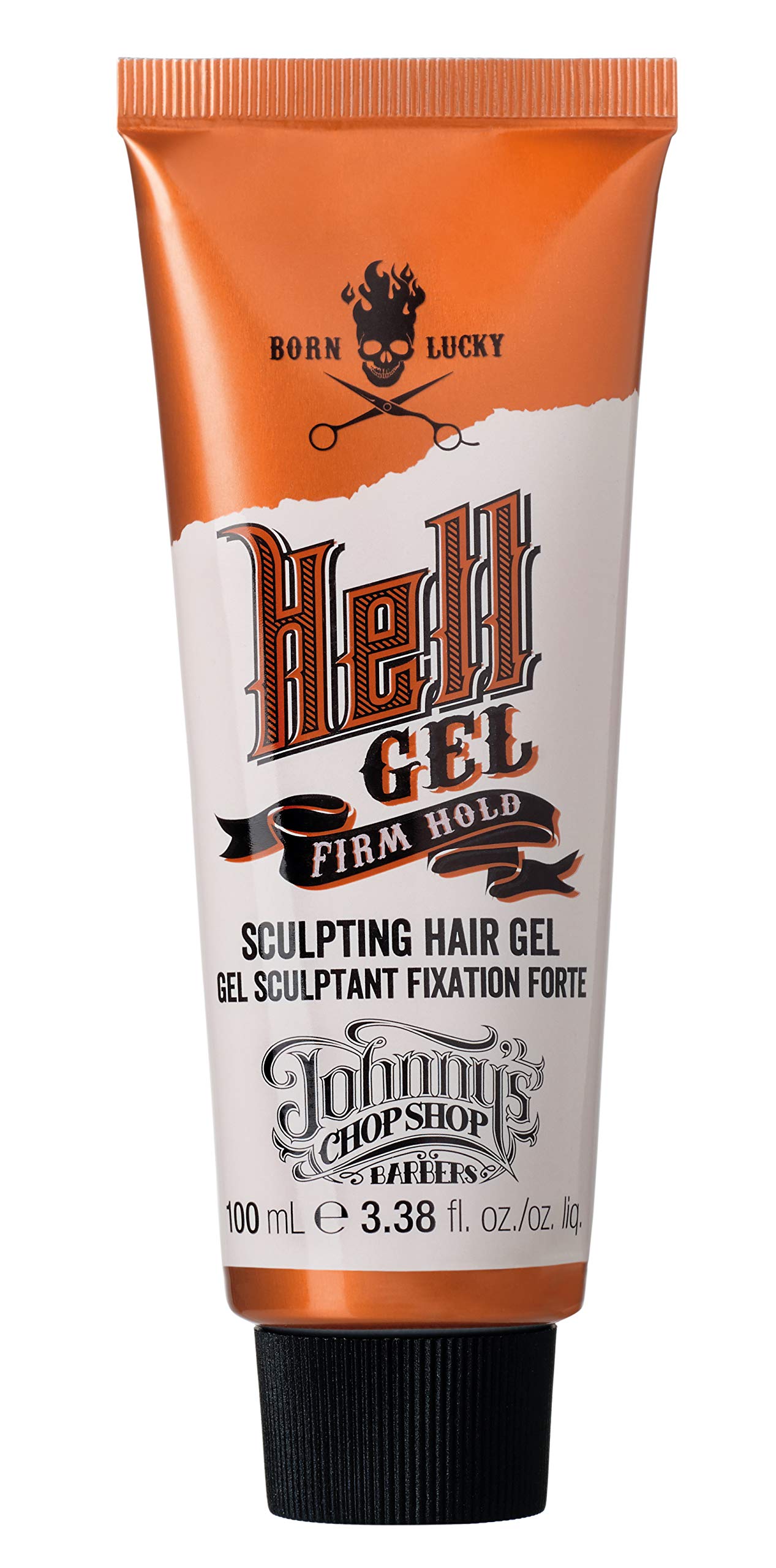 Johnny's Chop Shop Born Lucky Hell Gel Men?s Hair Grooming & Styling Firm Hold, Medium Shine & Polish, Anti Frizz, Aloe Vera 3.38 fl oz (Pack of 1)