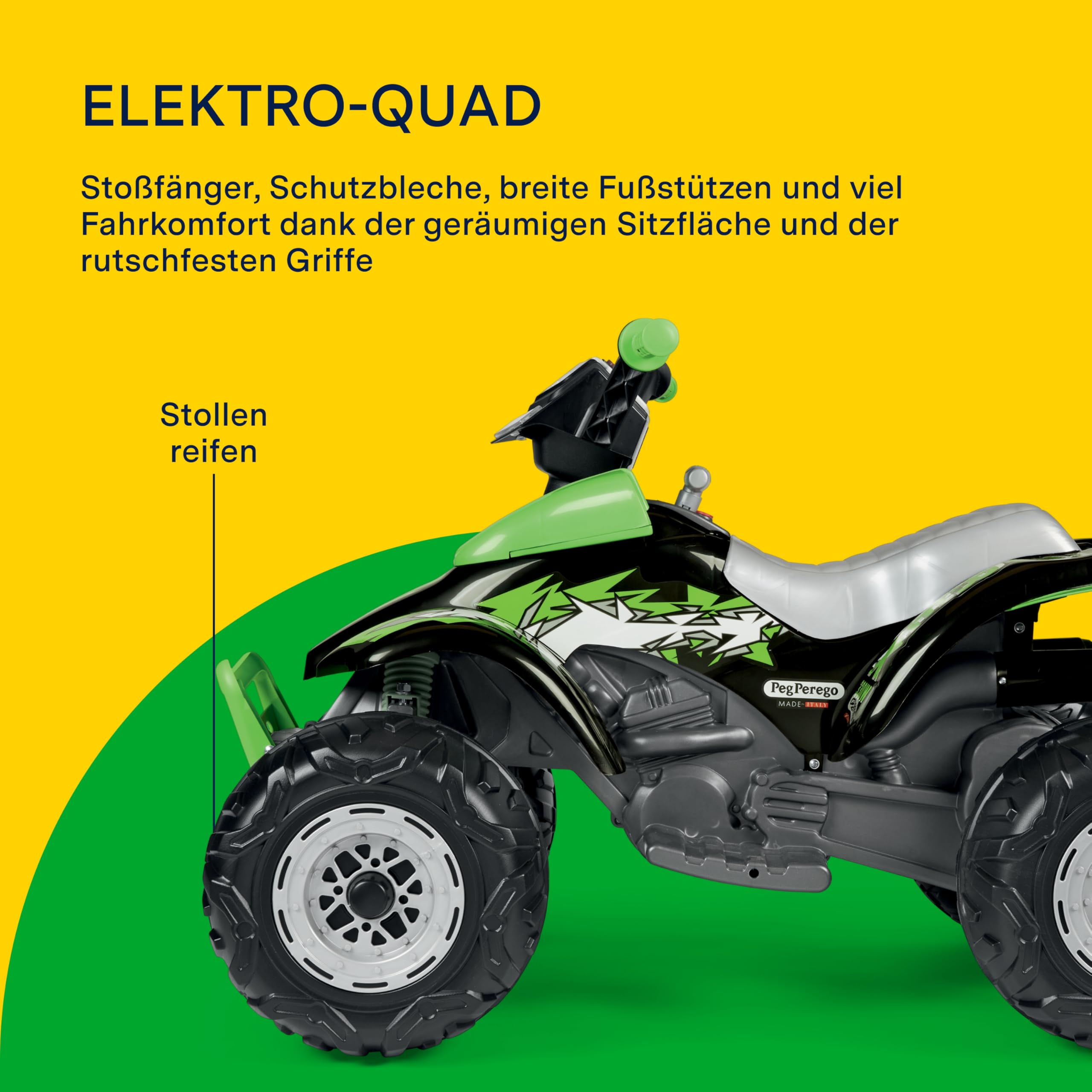 PEG Corral T-Rex 330W Elektrisches Kinderquad für Kinder ab 3 Jahren mit LED-Lichtern, Soundeffekten, 2 Gängen und Rückwärtsgang, 12V Akku
