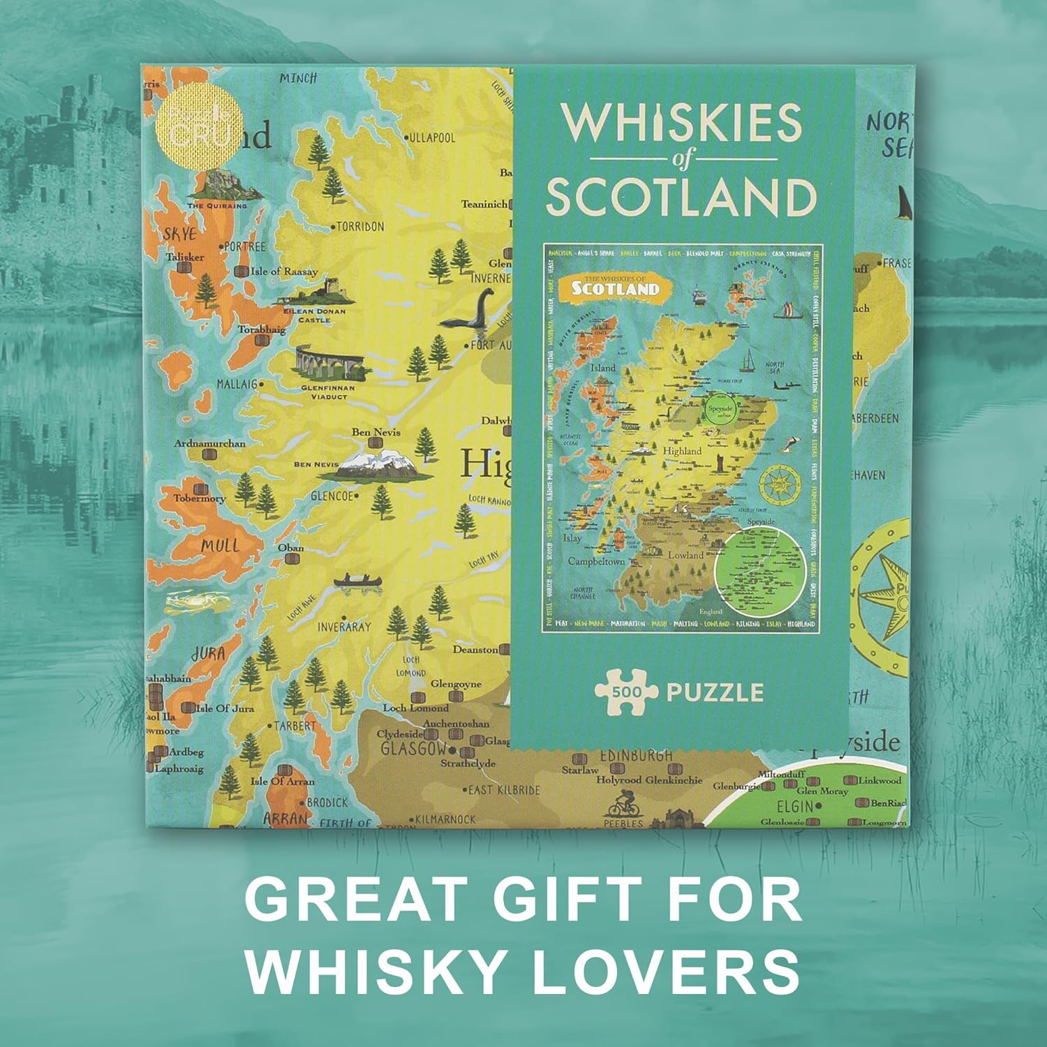Ginger Fox 0112.3316.72.WSK.OSZ Puzzle Cru Whisky Jigsaw, Multi-Coloured, One Size