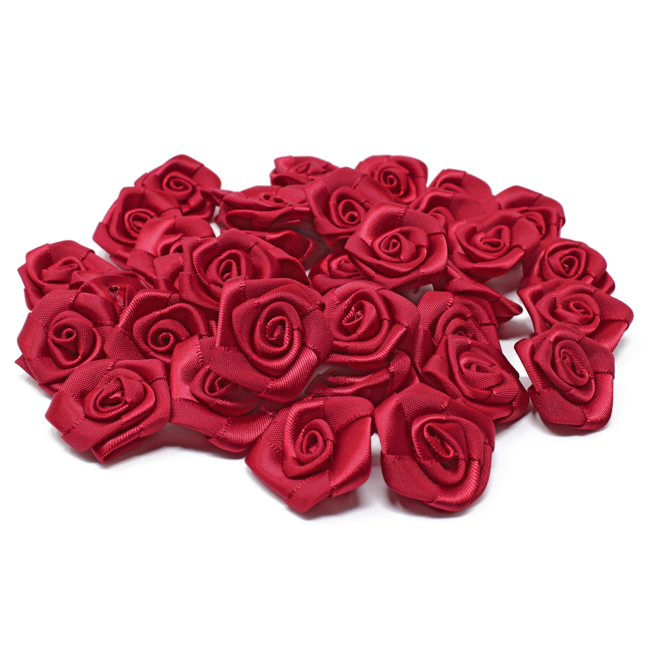 Flower も*も様 ribbon  COTTON NIMBU Red tops トップス