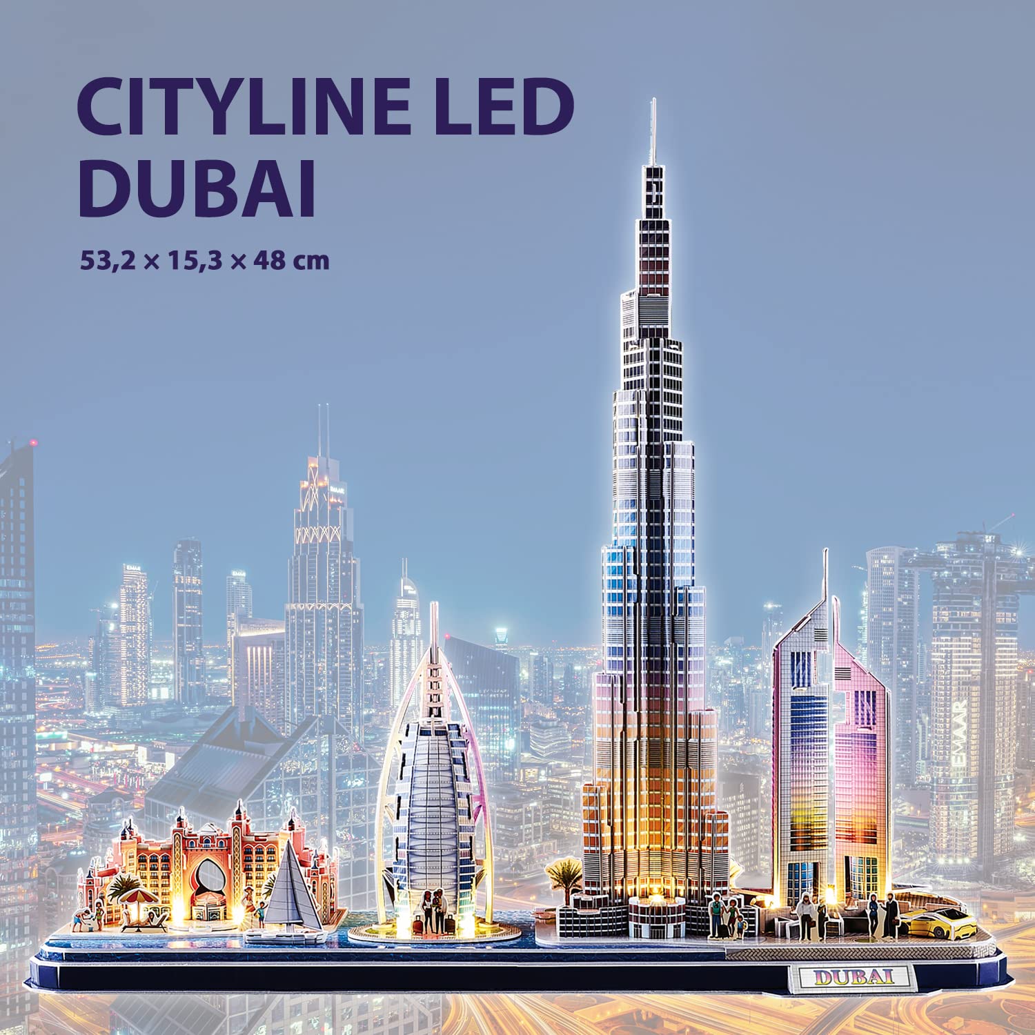 Puzzle 3D Burj Khalifa LED, Maquette A Construire, puzzle 3d enfant 8