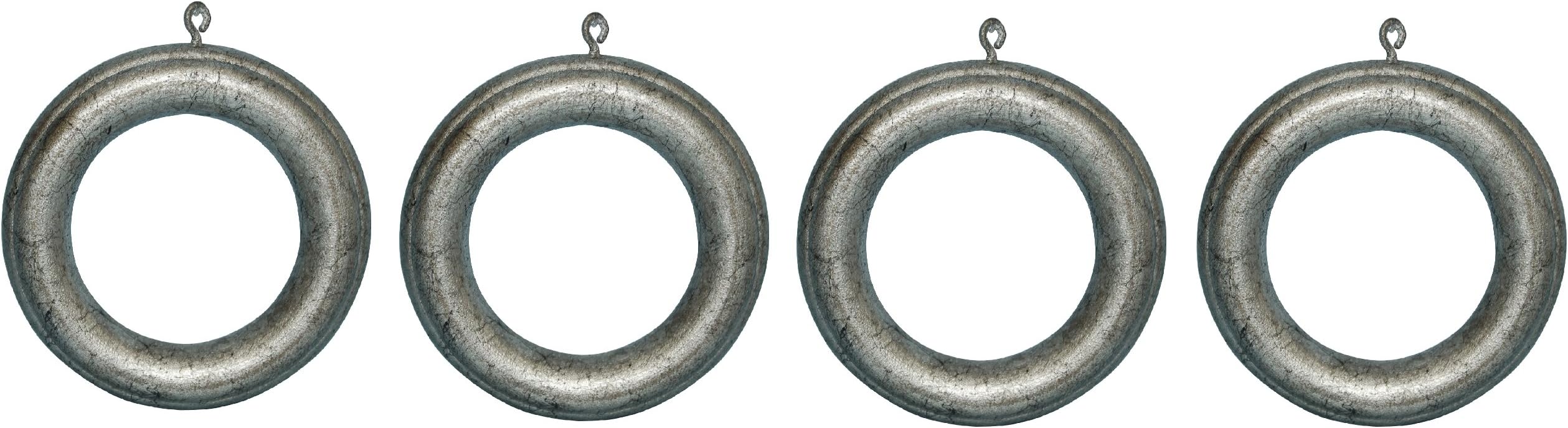 Hickory Manor House Drapery Ring, 2-Inch, Shimmer, Set of 4