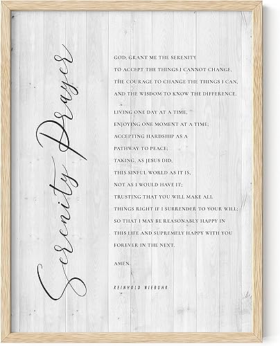 HAUS AND HUES ImpresiĂłn artĂstica de pared con oraciĂłn de serenidad, decoraciĂłn de versĂculos bĂblicos, regalos de oraciĂłn de serenidad, regalos HAUS AND HUES ImpresiĂłn artĂstica de pared con oraciĂłn de serenidad, decoraciĂłn de versĂculos bĂblicos, regalos de oraciĂłn de serenidad, regalos