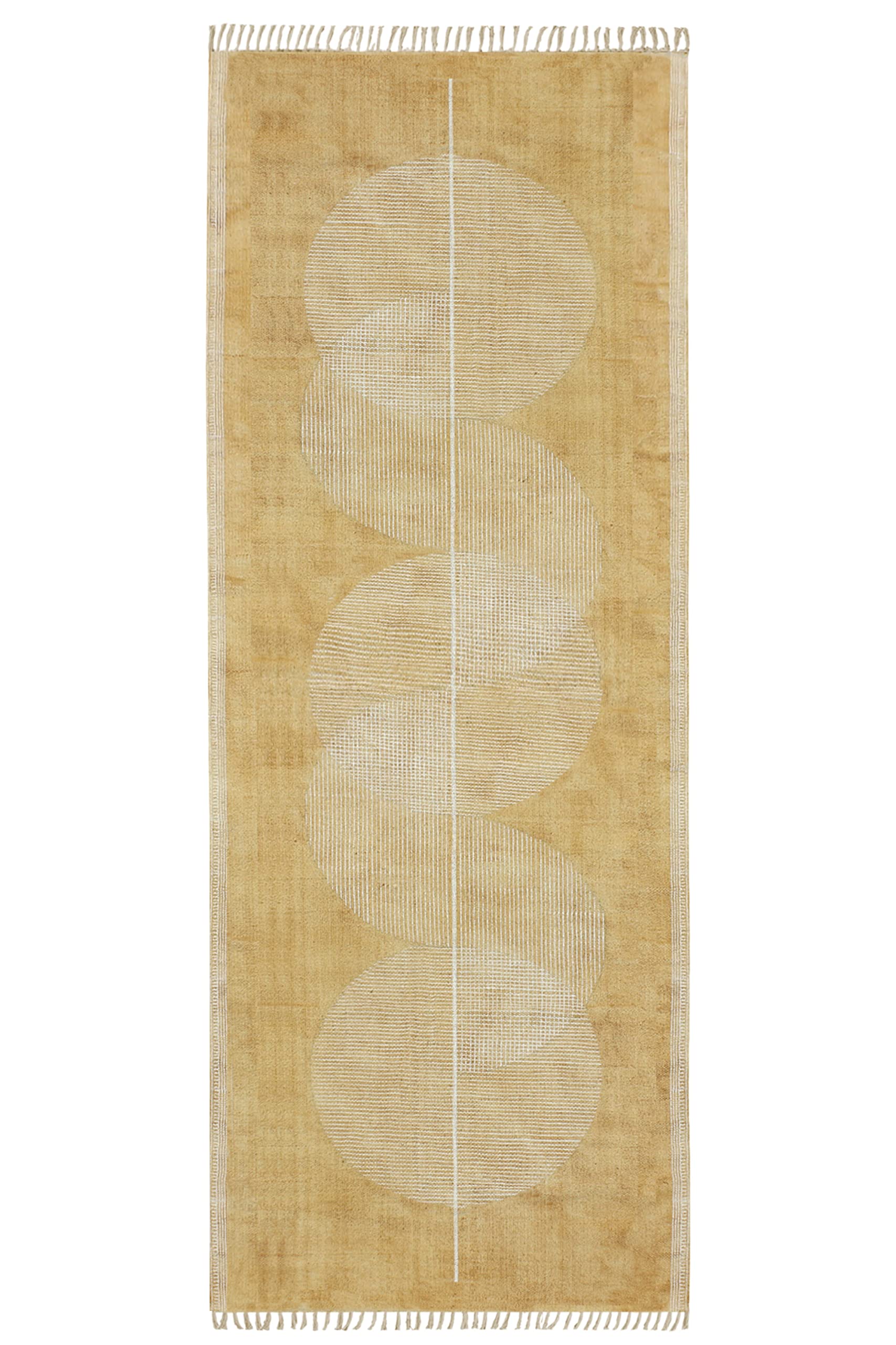 CASAVANI 2.6x14 Runner Area Rug Kilim Rug Handmade Boho Rug Brown Beige Cotton Area Rug Easy Washable Rug Flatweave Rugs for Home Foyer Corridor Runner Hotels Partys Hallway Stair Runner