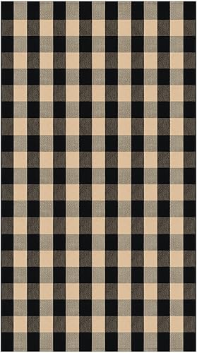 Miniatura 87 de IOHOUZE - Tapete a cuadros estilo búfalo de 5 x 8 pies para interiores y exteriores, lavable, para sala, tapete de bienvenida primavera-verano