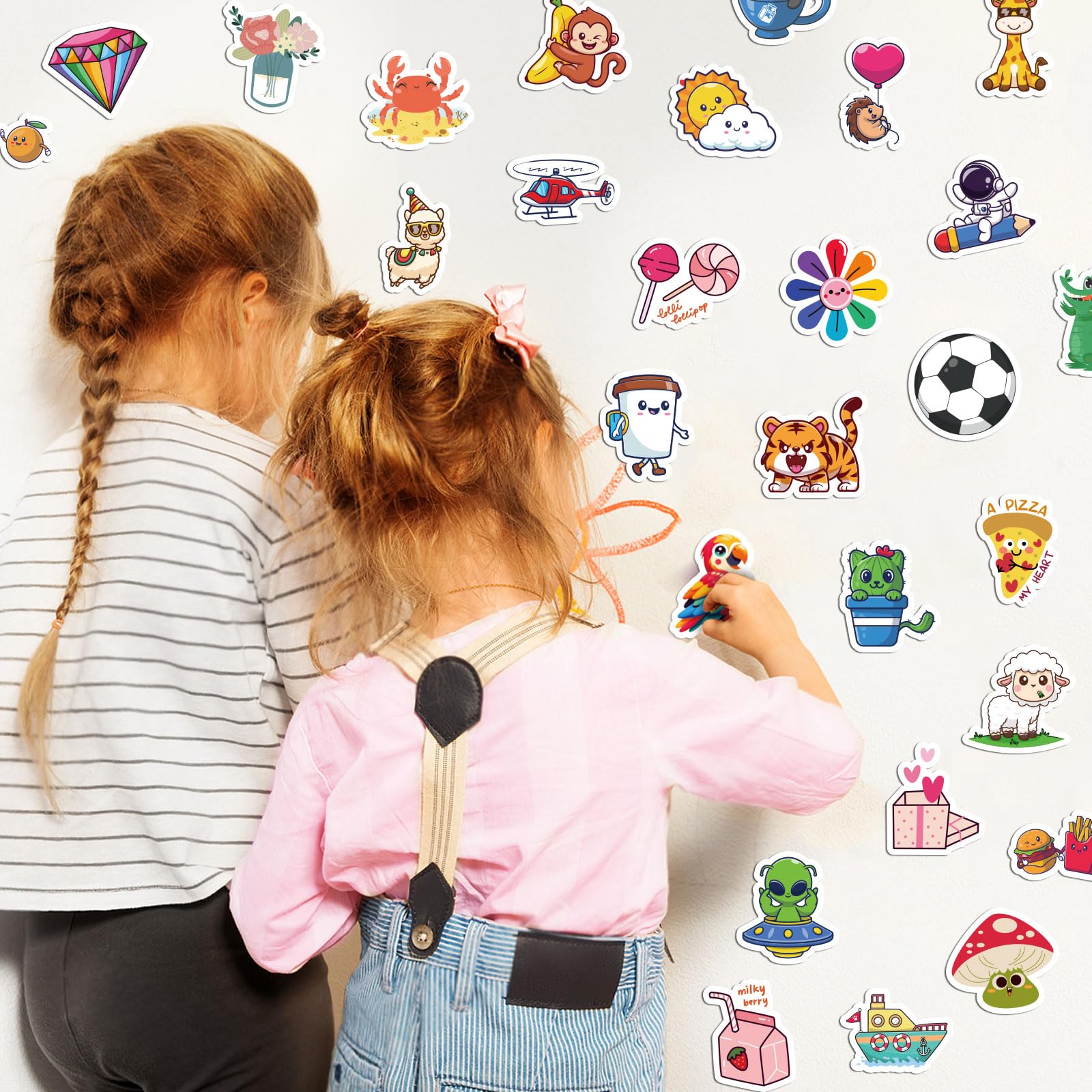 ALODNY 200 adesivi per bottiglie d'acqua per bambini, adesivi in vinile impermeabili per bottiglie d'acqua, computer portatili, adesivi Kawaii per bambini in classe premio ragazzi ragazze adolescenti