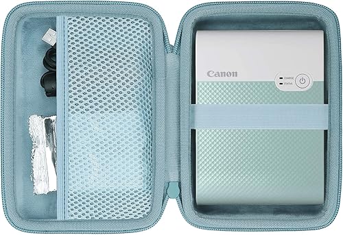 co2CREA Estuche de viaje duro de repuesto para impresora fotográfica cuadrada portátil Canon SELPHY QX10 (para SELPHY QX10, caja verde)