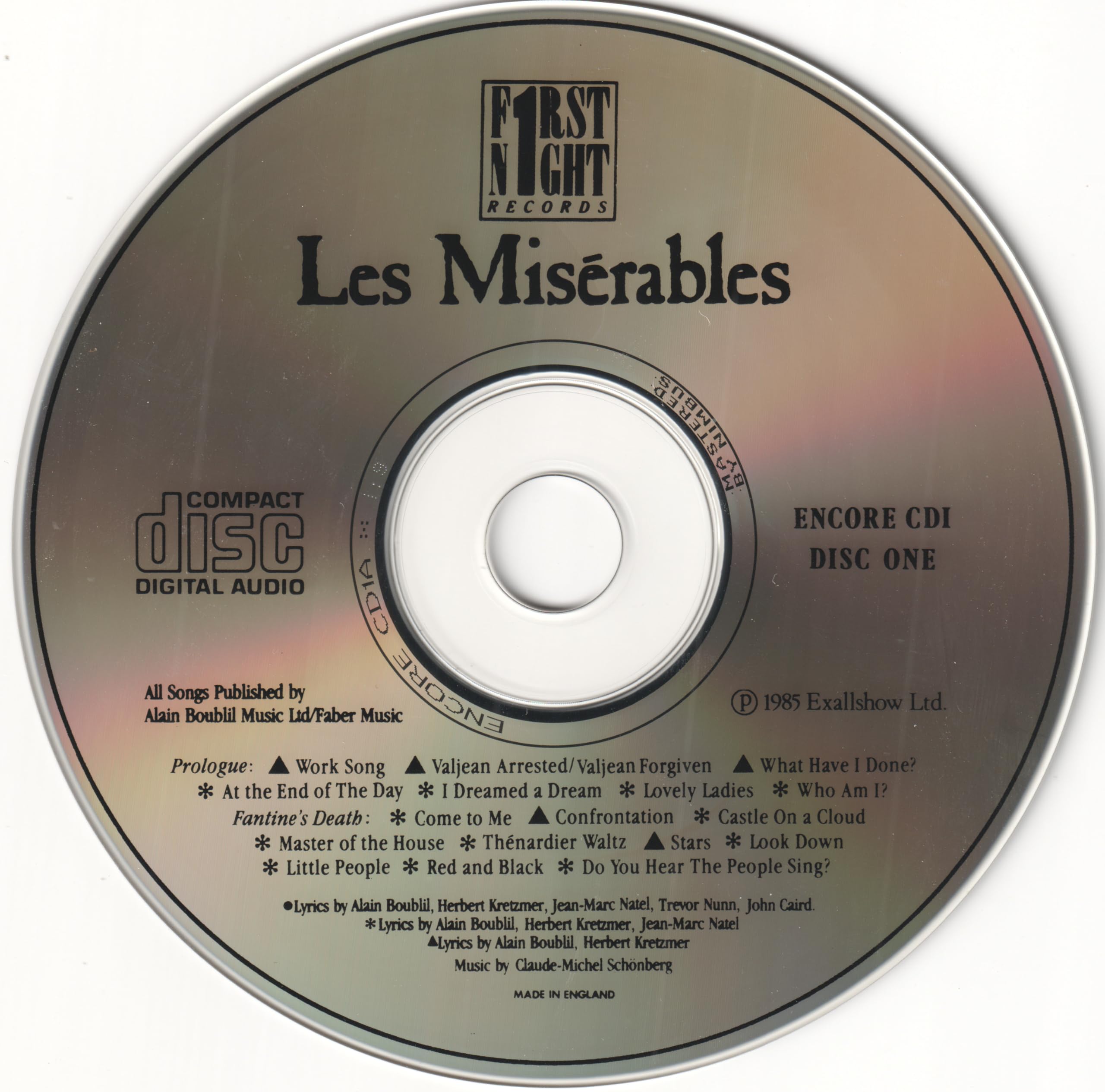 Les Misérables (Original London Cast, Gesamtaufnahme)