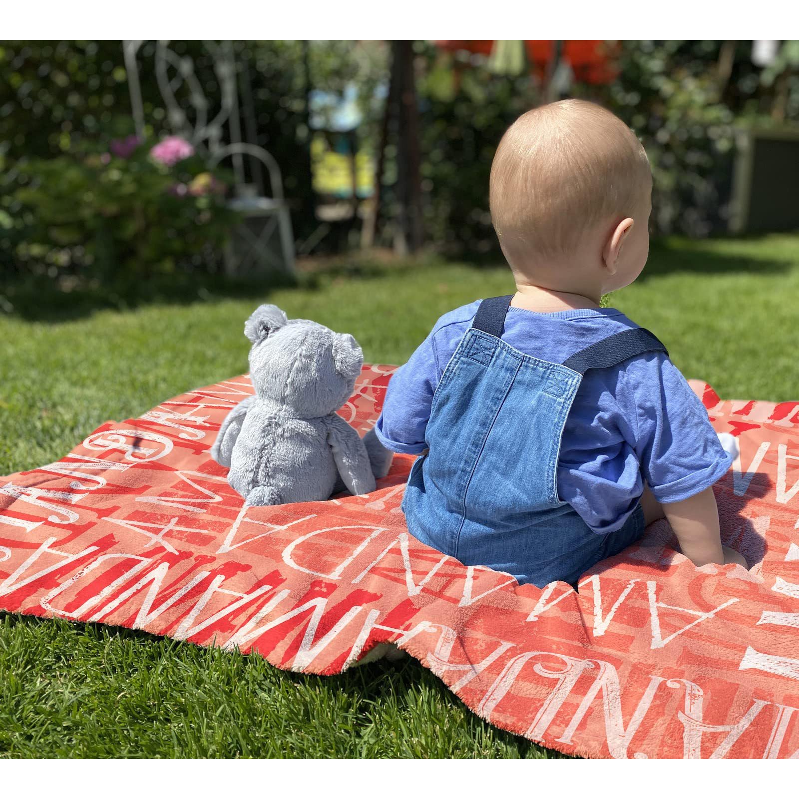 BOME Personalized Name Blanket - Custom Baby Kid Adult Fleece Blanket Gift, 75x100cm