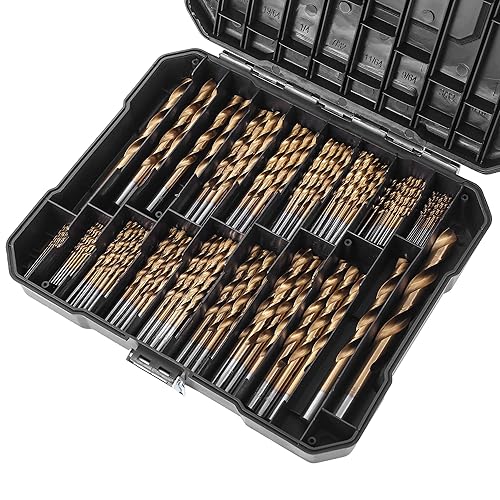 Miniatura 8 de juego de 13 brocas con vástago hexagonal de cambio rápido, revestimiento de titanio, 1/4 de pulgada, brocas de impacto HSS de 135 grados para metal