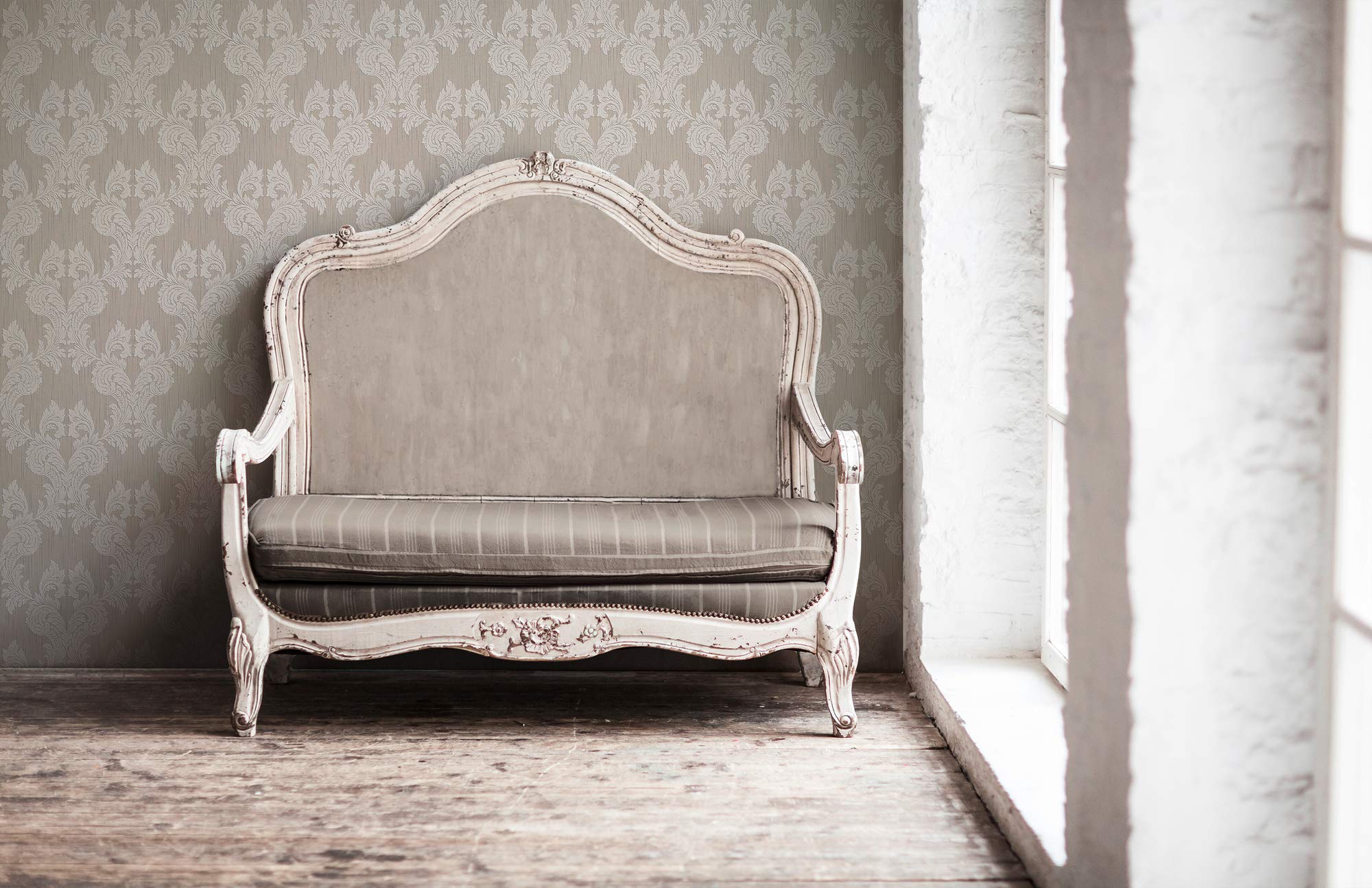 A.S. Création Architects Paper Textiltapete Tessuto Tapete mit Ornamenten barock 10,05 m x 0,53 m beige Made in Germany 956301 95630-1
