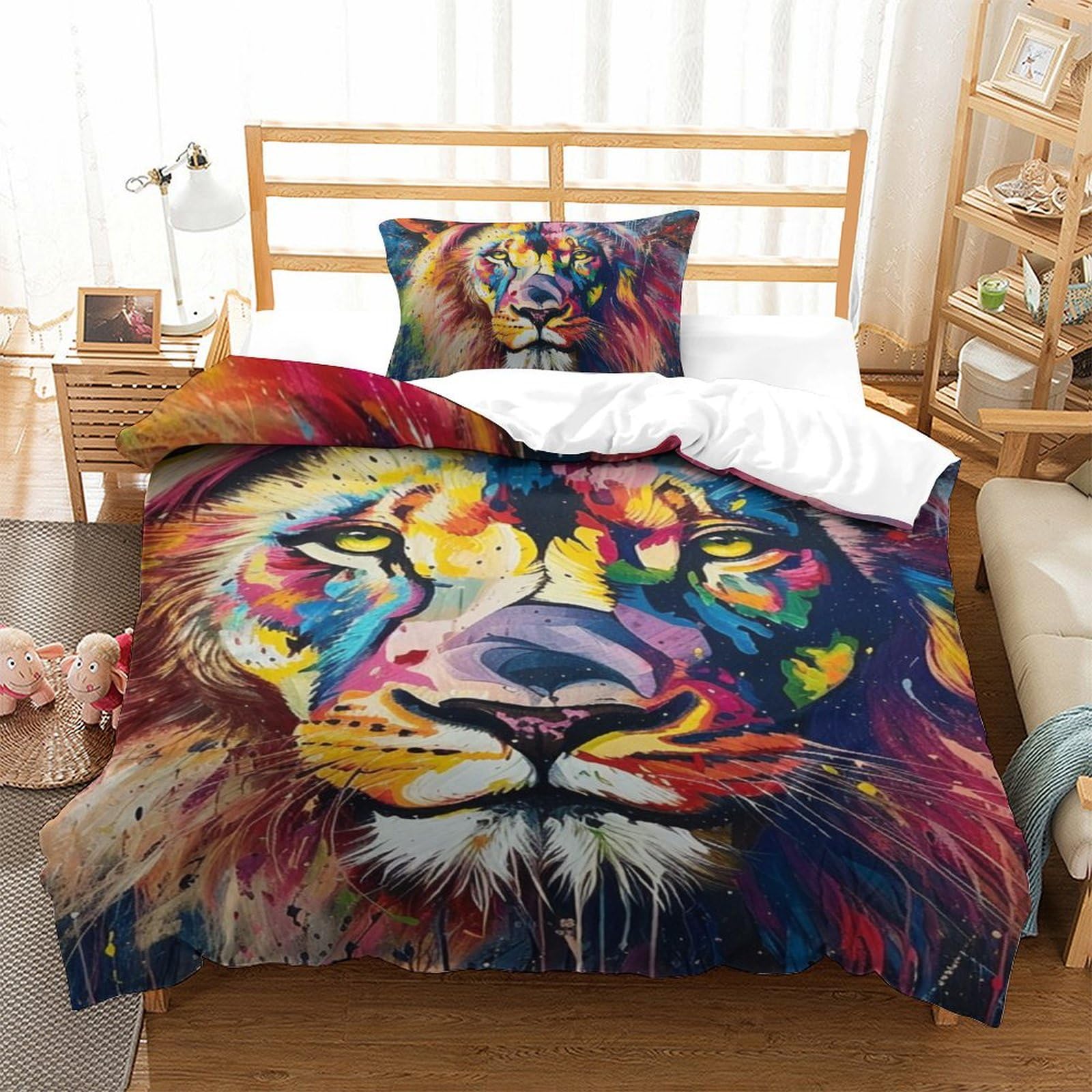 Housse de couette 135x200cm respirante pour une chambre adulte cocooning