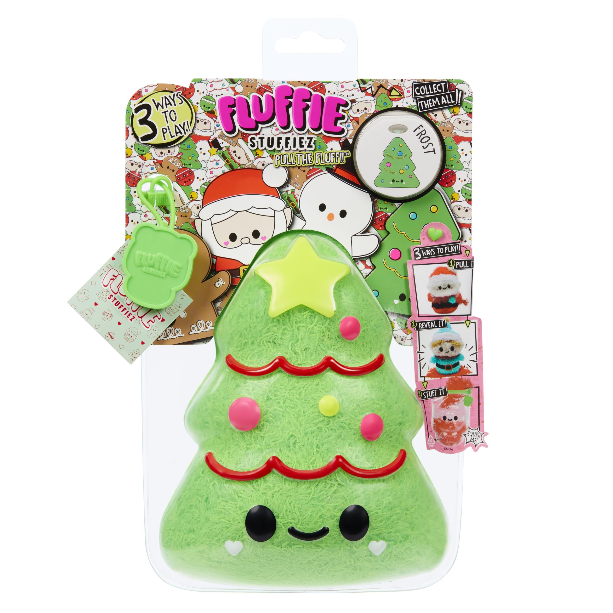 Fluffie Stuffiez Holiday Christmas Tree, Small Collectible Feature Plush, Surprise Reveal Unboxing, Huggable ASMR Soft Fluff - Image 2