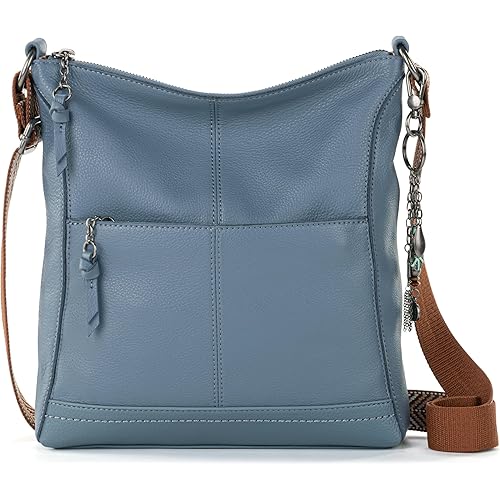 The Sak Lucia Leather Crossbody Purse - Premium Leather Women's Handbag for Everyday & Travel - Cross Body Bag With Zipper