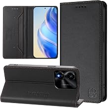 Cover Compatible with Honor X5C / X5C Plus Flip Stand Magnetic Closure Wallet Card Slot Phone Case Black