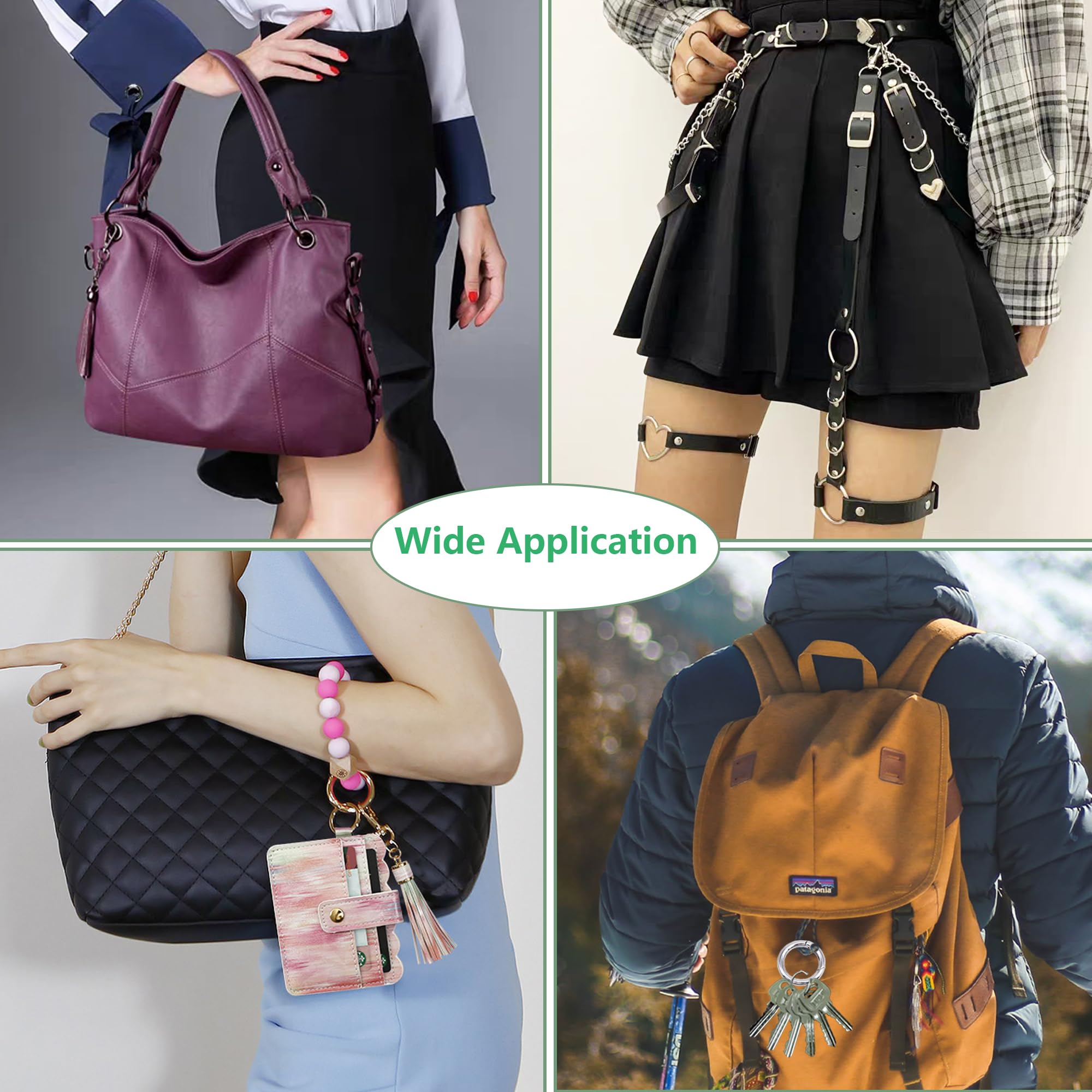 15 Moschettoni Rotondi 40mm - Gancio A Scatto In Lega Di Zinco Per Borse, Portachiavi E Attività Outdoor | Bronzo - Foto 12